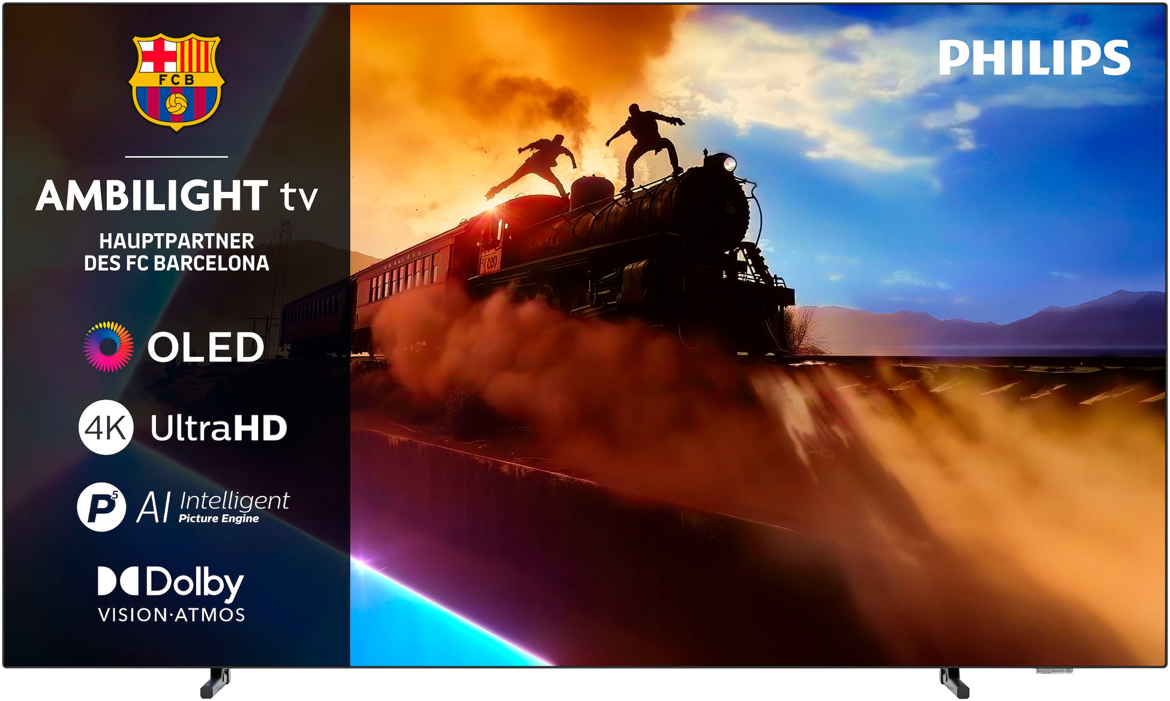 PHILIPS OLED-Fernseher "55OLED760/12", 55 ′′, schwarz, Fernseher