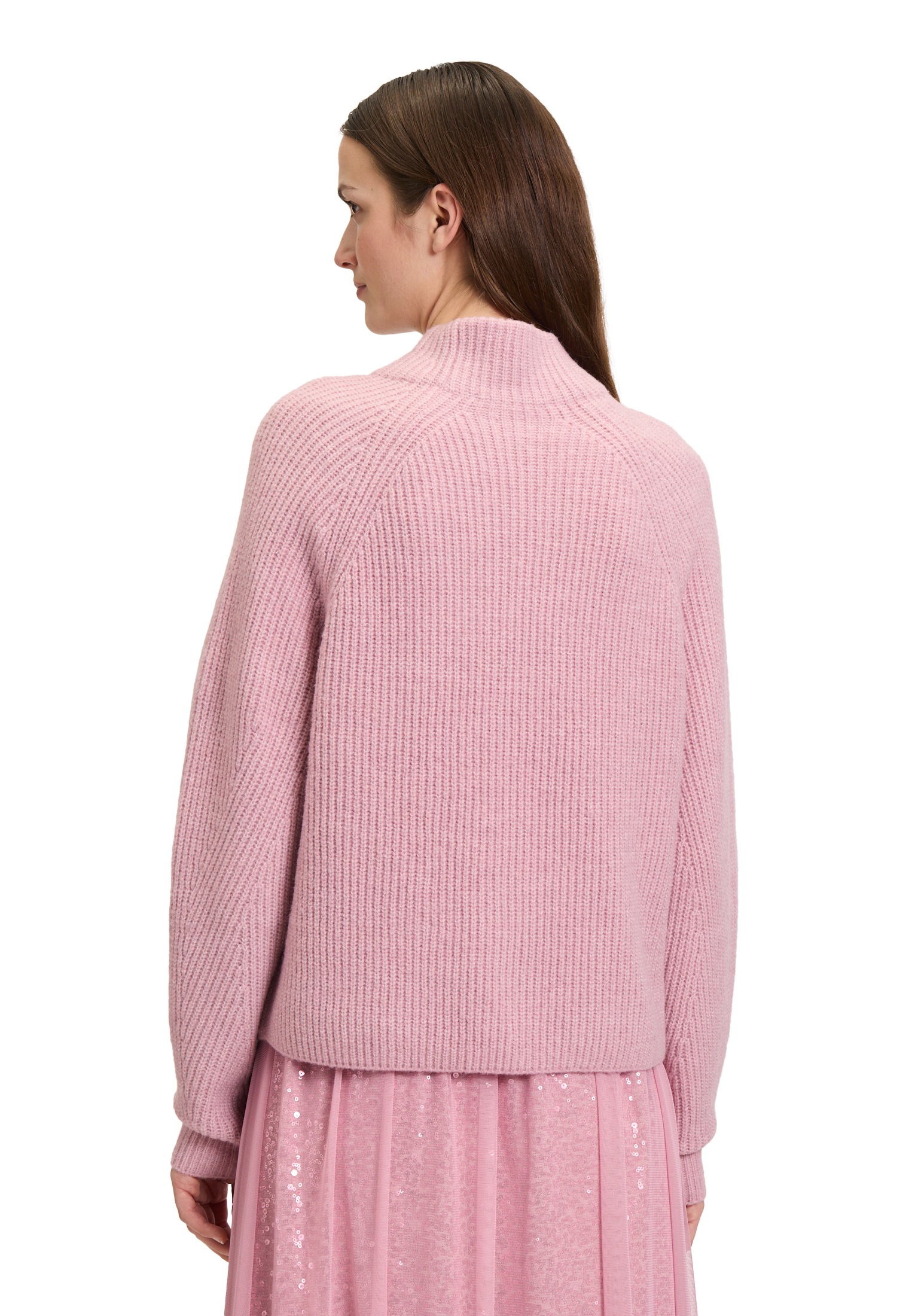Betty&Co Strickpullover »Betty & Co Grobstrick-Pullover mit hohem Kragen«, (1 tlg.), Kragen