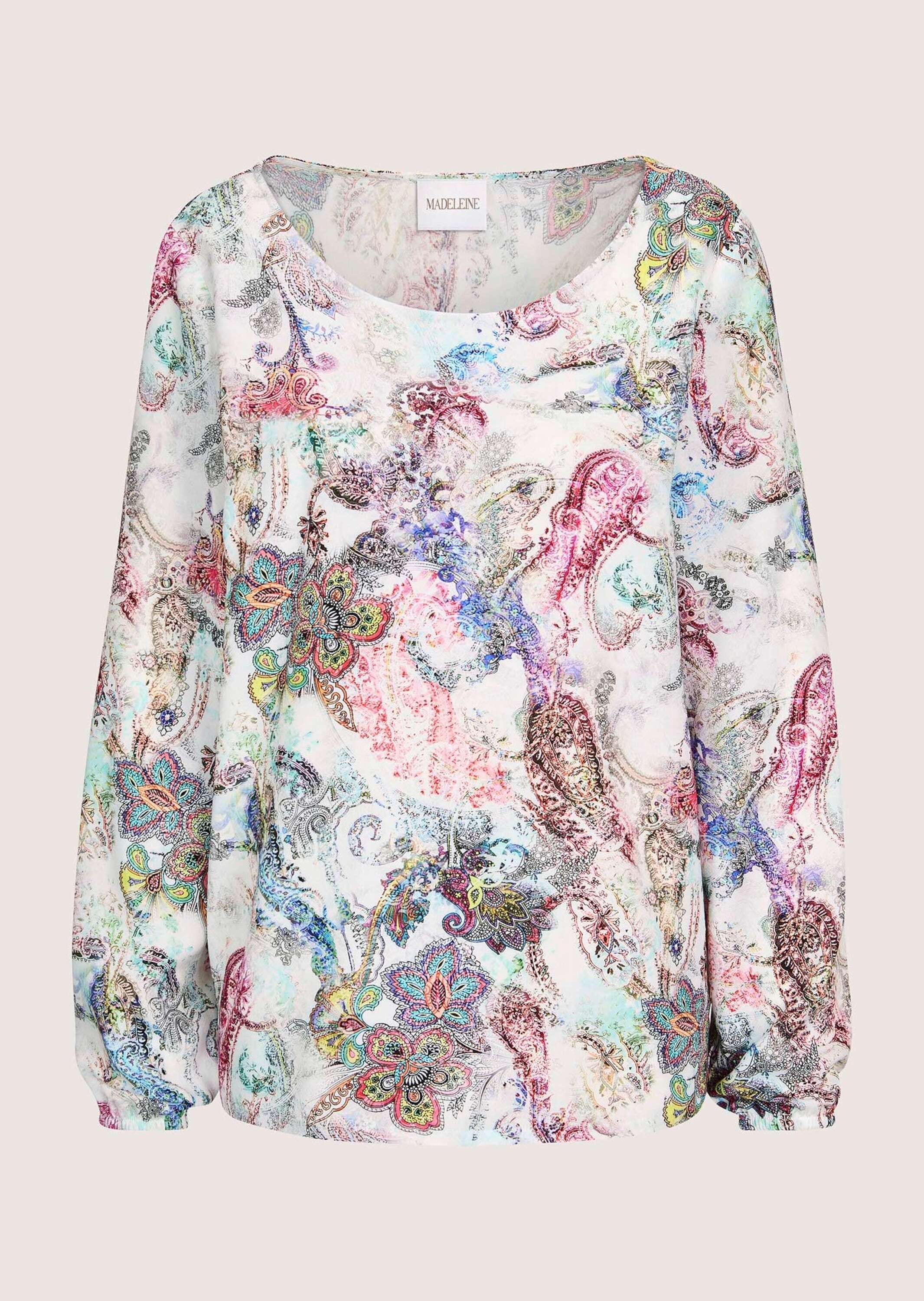 MADELEINE Langarmbluse "Bluse Viskose-Bluse mit Langarm, Print"