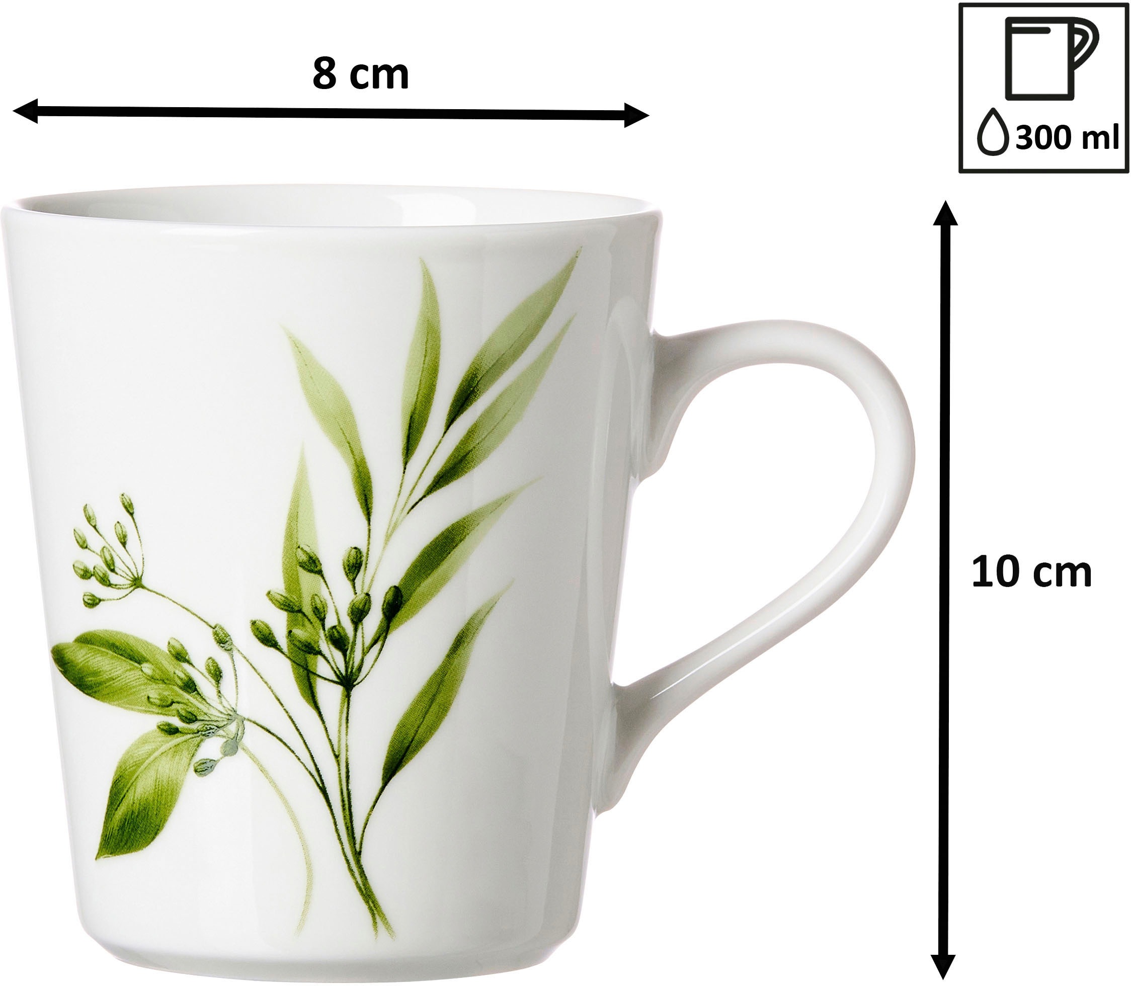 Ritzenhoff & Breker Becher "Evora, 6-teilig" Botanik-Motiv günstig online kaufen