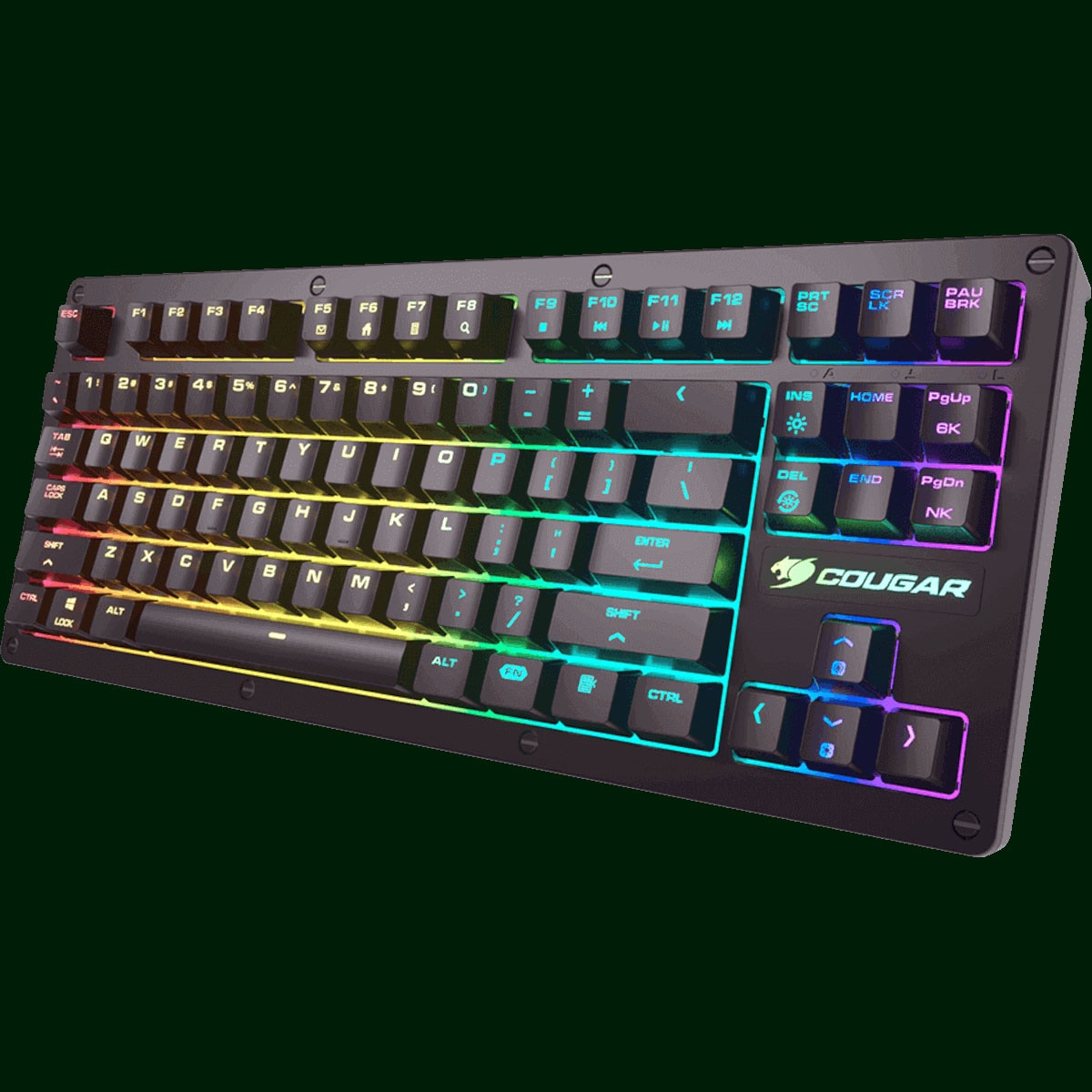 Cougar Gaming-Tastatur »Puri TKL RGB«, (Schutzhülle-Multimedia-Tasten-Funktionstasten-USB-Anschluss)
