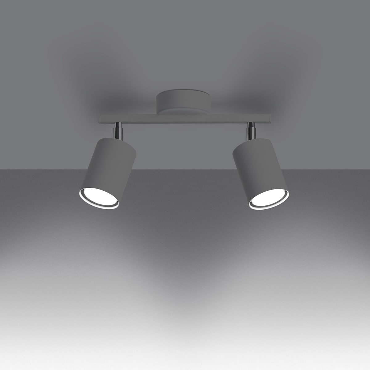 SOLLUX lighting Deckenleuchte »LEMMI«, 2 flammig, Leuchtmittel GU10 | ohne Leuchtmittel, beweglicher Lampenschirm
