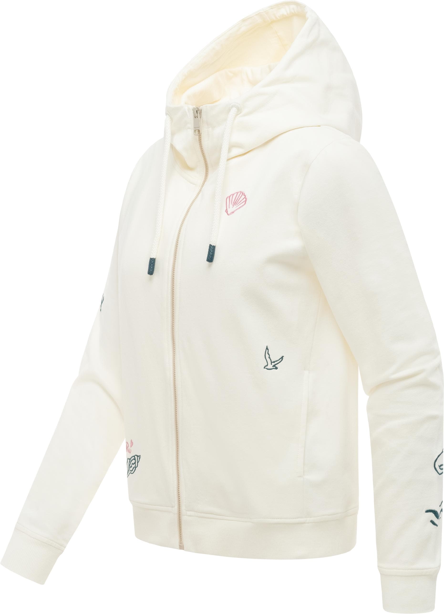 Ragwear Sweatjacke »Parya Embro« Damen Zipper mit Stickereien