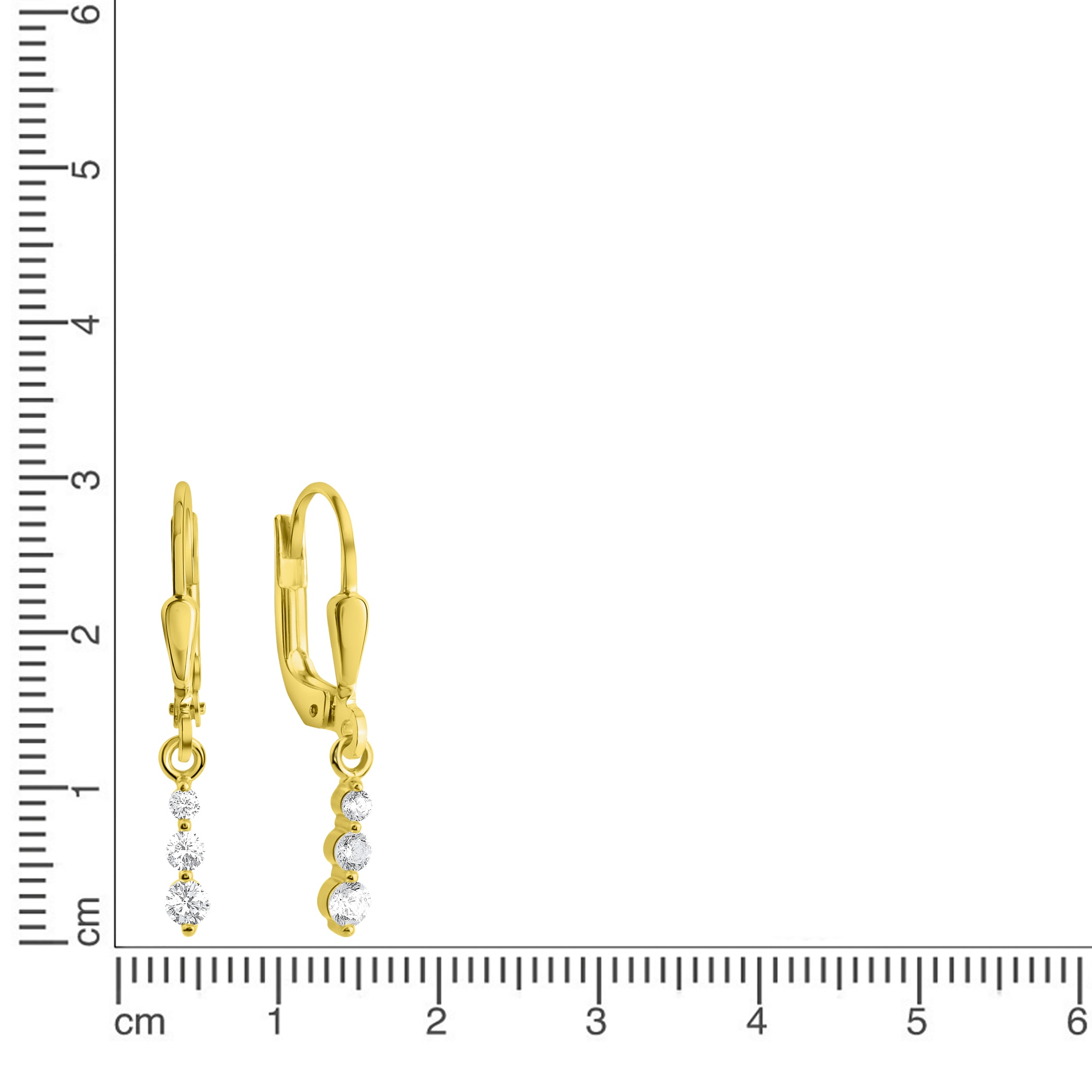Vivance Paar Ohrhänger »333/- Gelbgold glanz Zirkonia«