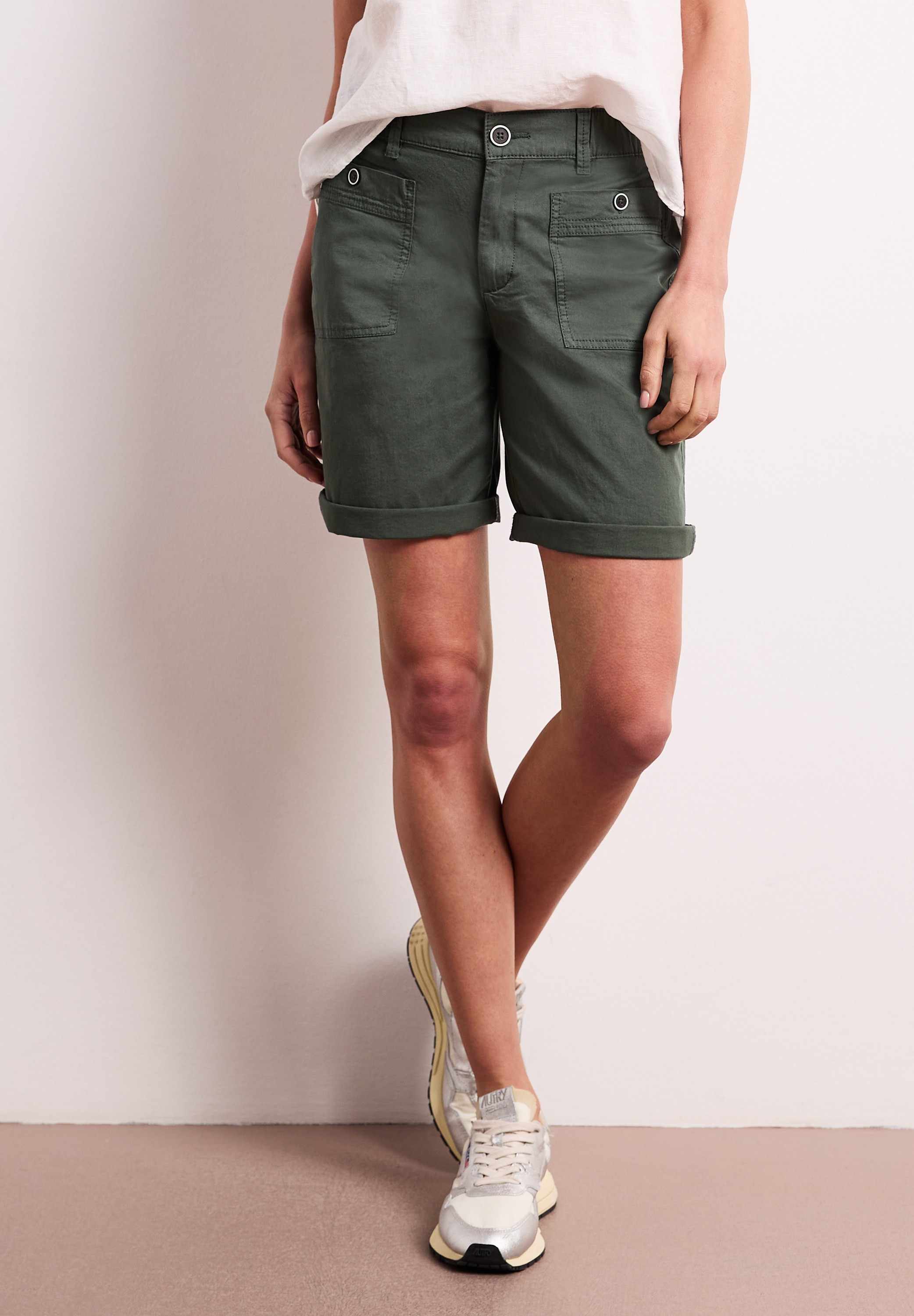 STREET ONE Bermudas "Style Yulius" Sommershorts mit Turn-Up