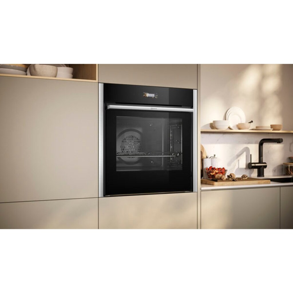 NEFF Einbaubackofen »B54CR21N0«, N 70, B54CR21N0, mit Teleskopauszug nachrüstbar, EasyClean®