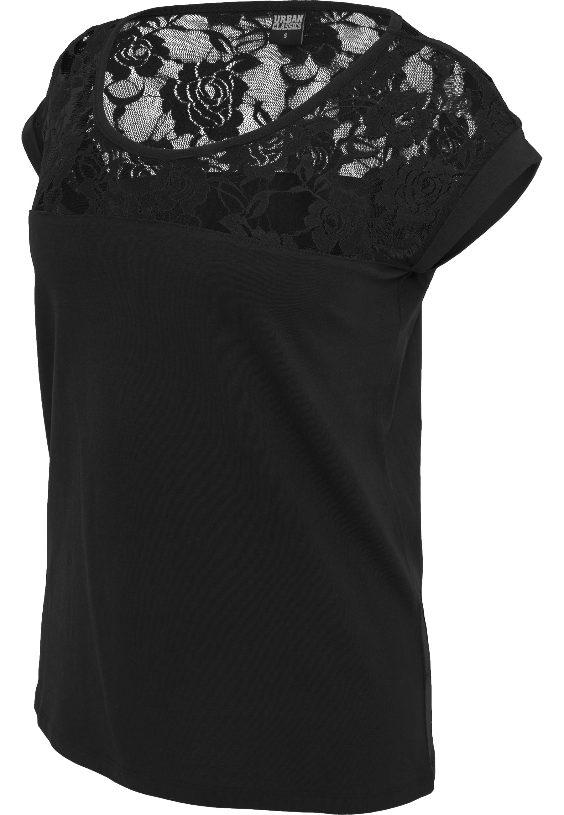 URBAN CLASSICS Kurzarmshirt »Urban Classics Damen Ladies Top Laces Tee« 1 Stk.