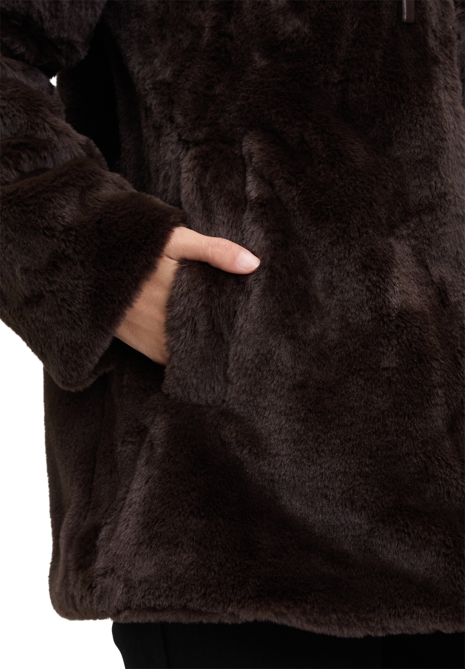 Betty Barclay Plüschjacke »Betty Barclay Damen Plüschjacke mit Kapuze«, mit Kapuze