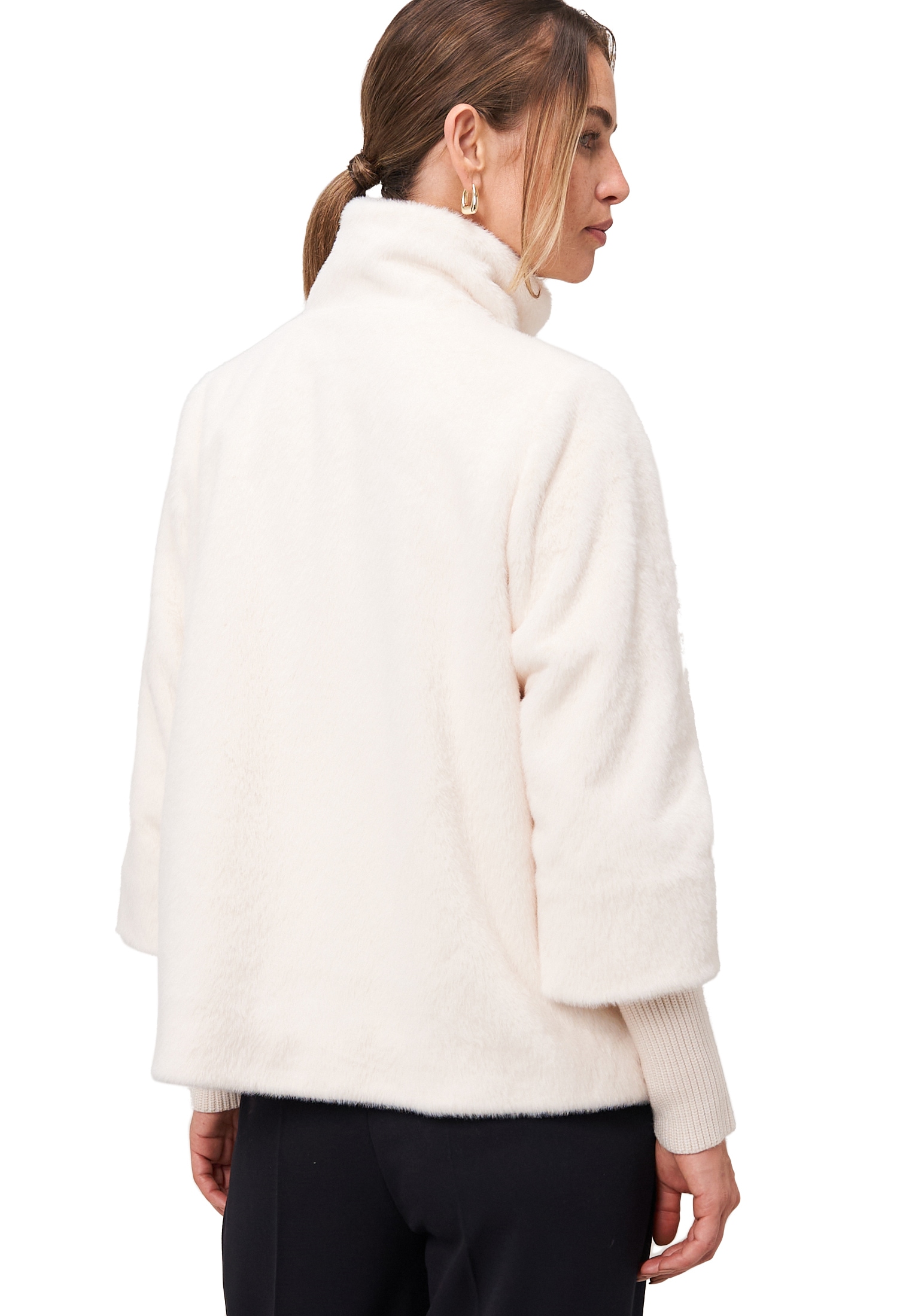 Zero Fellimitatjacke »zero Damen Fellimitat-Jacke mit Stehkragen«