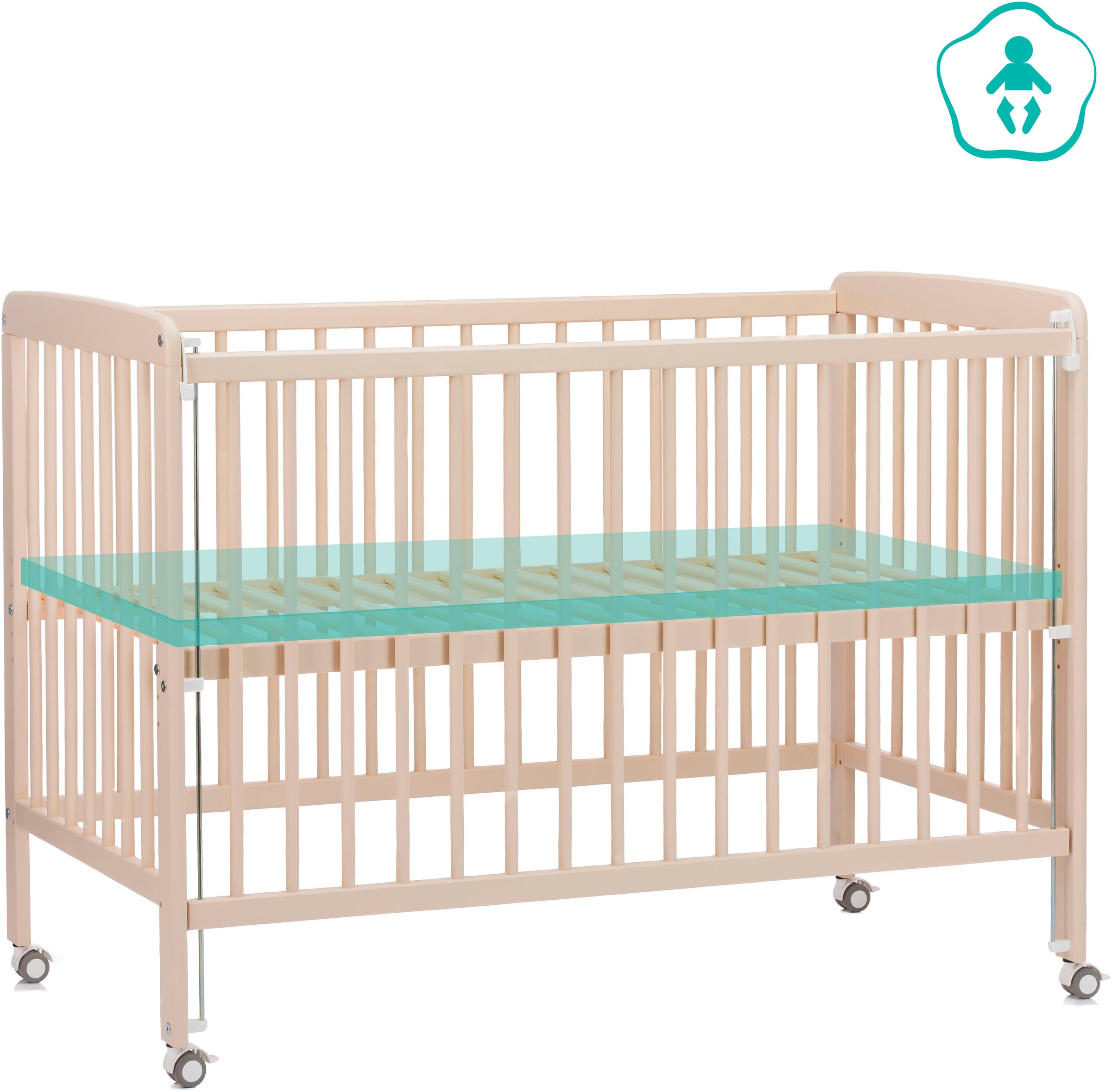 Fillikid Beistellbett »Nena«, inkl. Matratze; Made in Europe