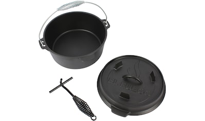 Kasserolle »El Fuego® Dutch Oven«, Eisenguss, (Set, 4 tlg.), aus Gusseisen, mit...