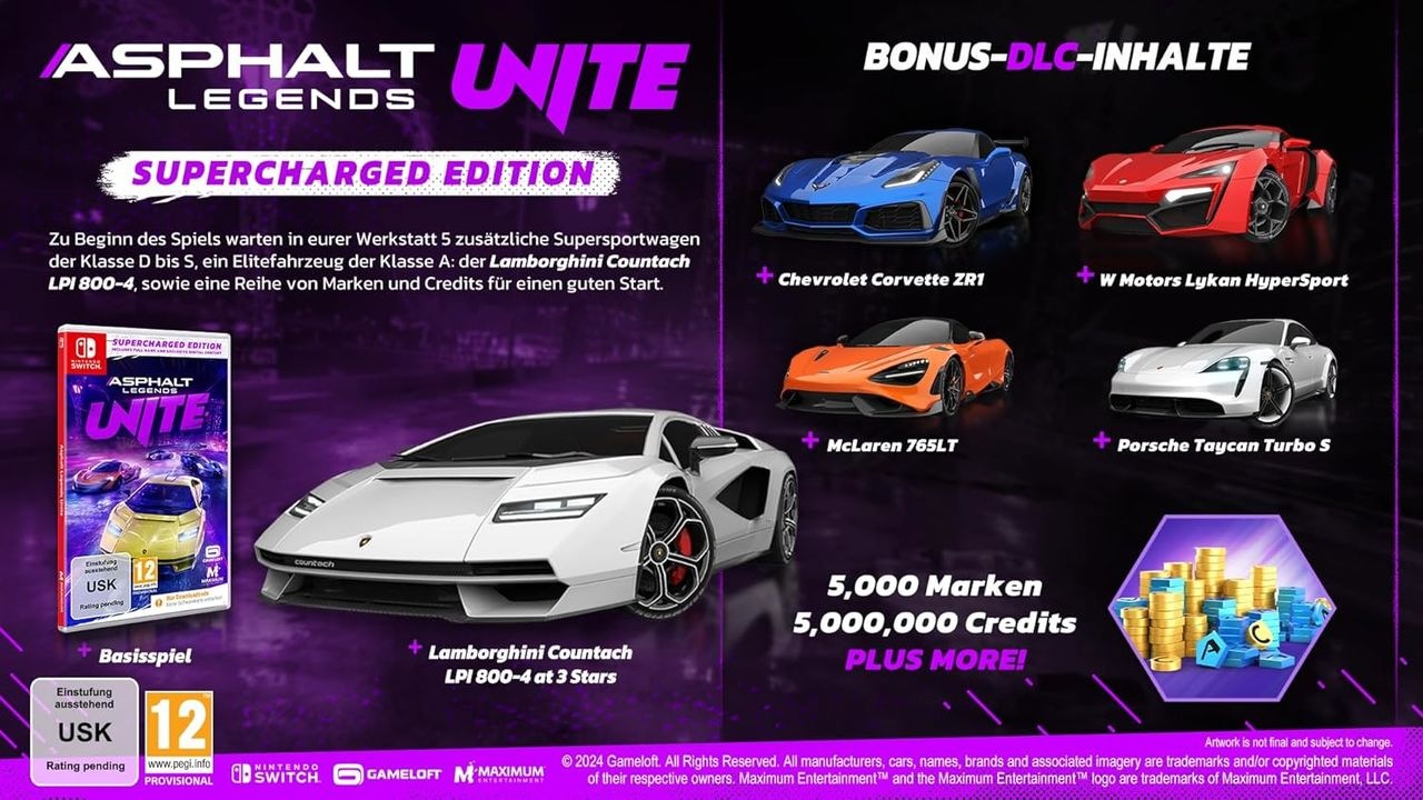 Astragon Spielesoftware »Asphalt Legends UNITE: Supercharged Edition (Code in a Box)«, Nintendo Switch