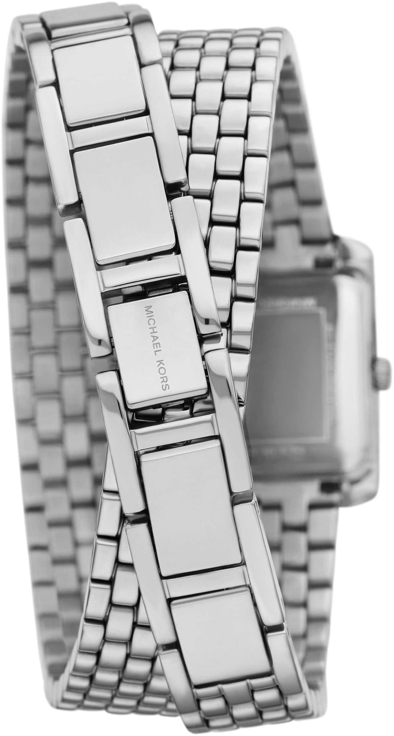 MICHAEL KORS Quarzuhr »EMERY«, Armbanduhr, Damenuhr, analog, Edelstahlarmband zum Wickeln
