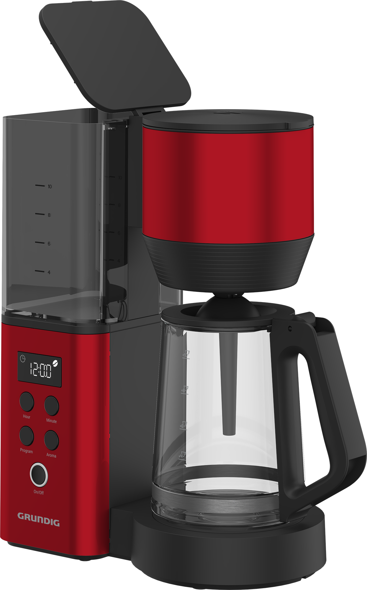 Grundig Filterkaffeemaschine »KM 8440«, 1,25 l Kaffeekanne, Permanentfilter, Digital