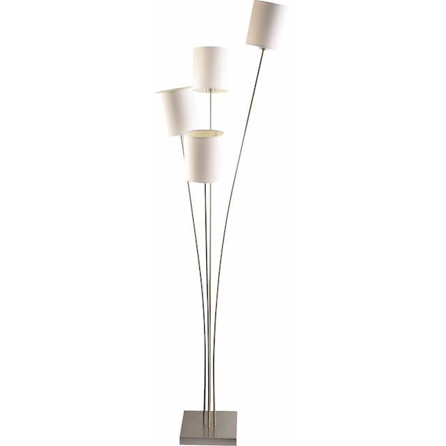Home affaire,Stehlampe mit weißen Stoffschirmen online kaufen | BAUR