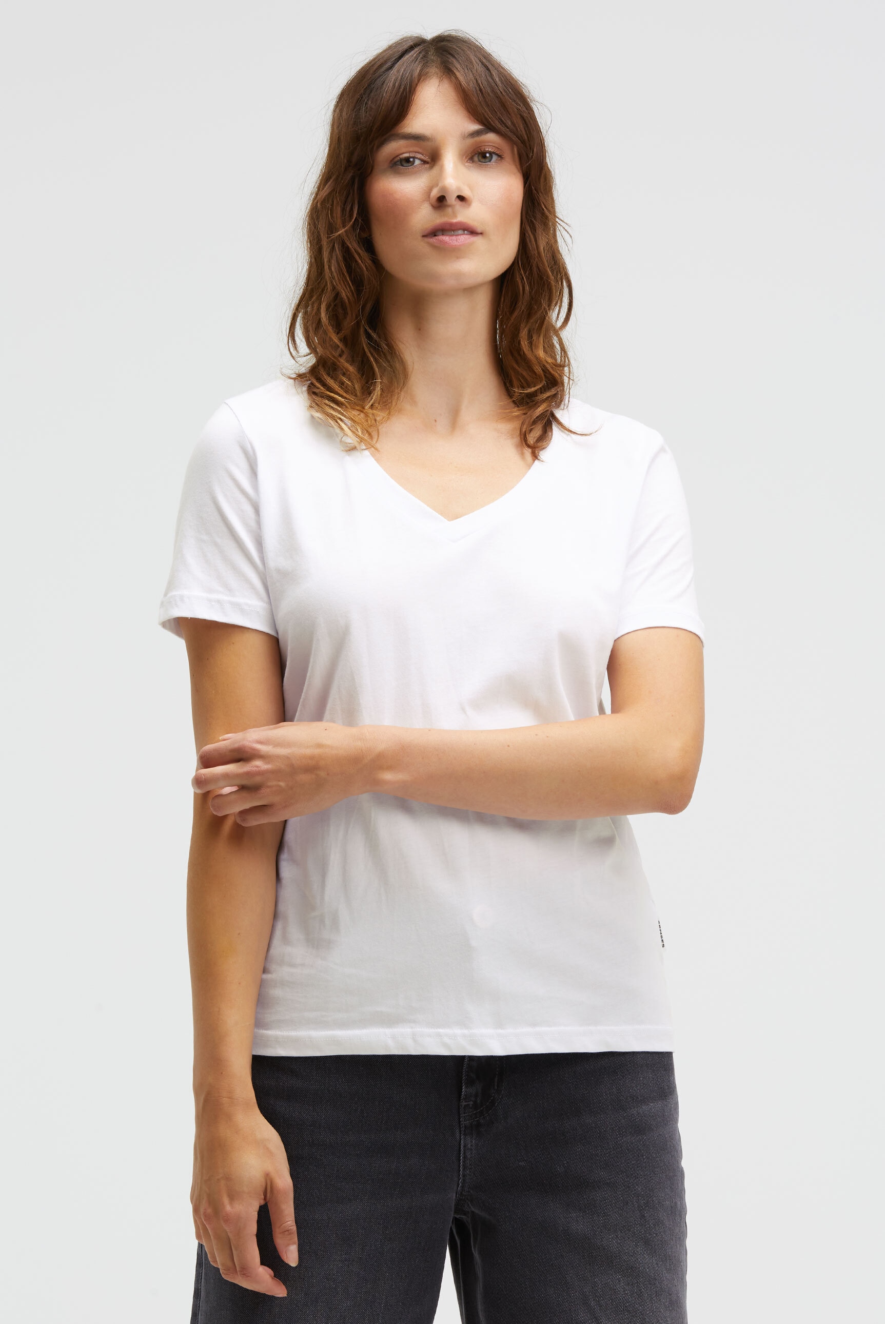 SENSES.THE LABEL V-Shirt, aus Baumwolle