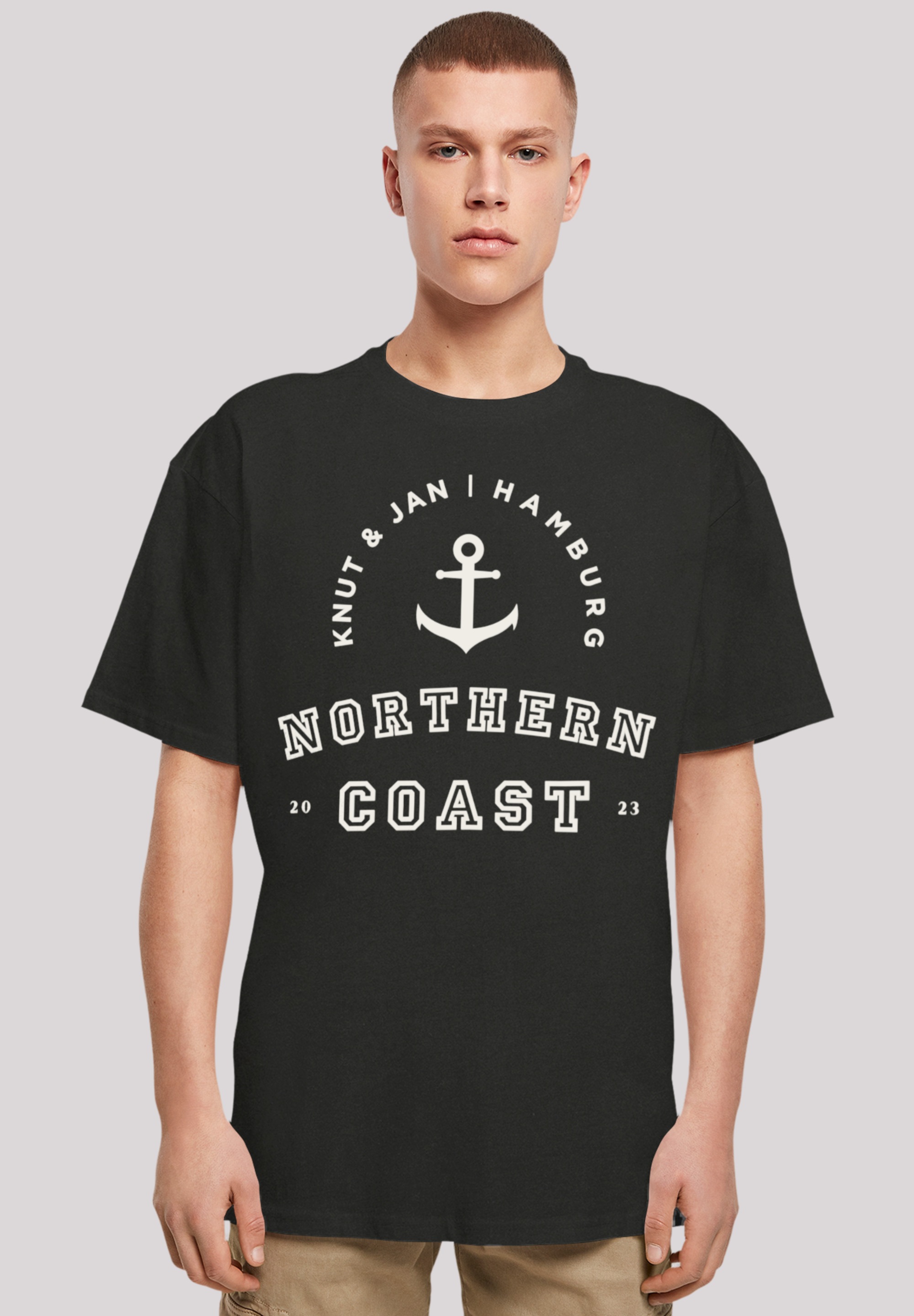 F4NT4STIC T-Shirt "Northern Coast Nordsee Knut & Jan Hamburg", Print