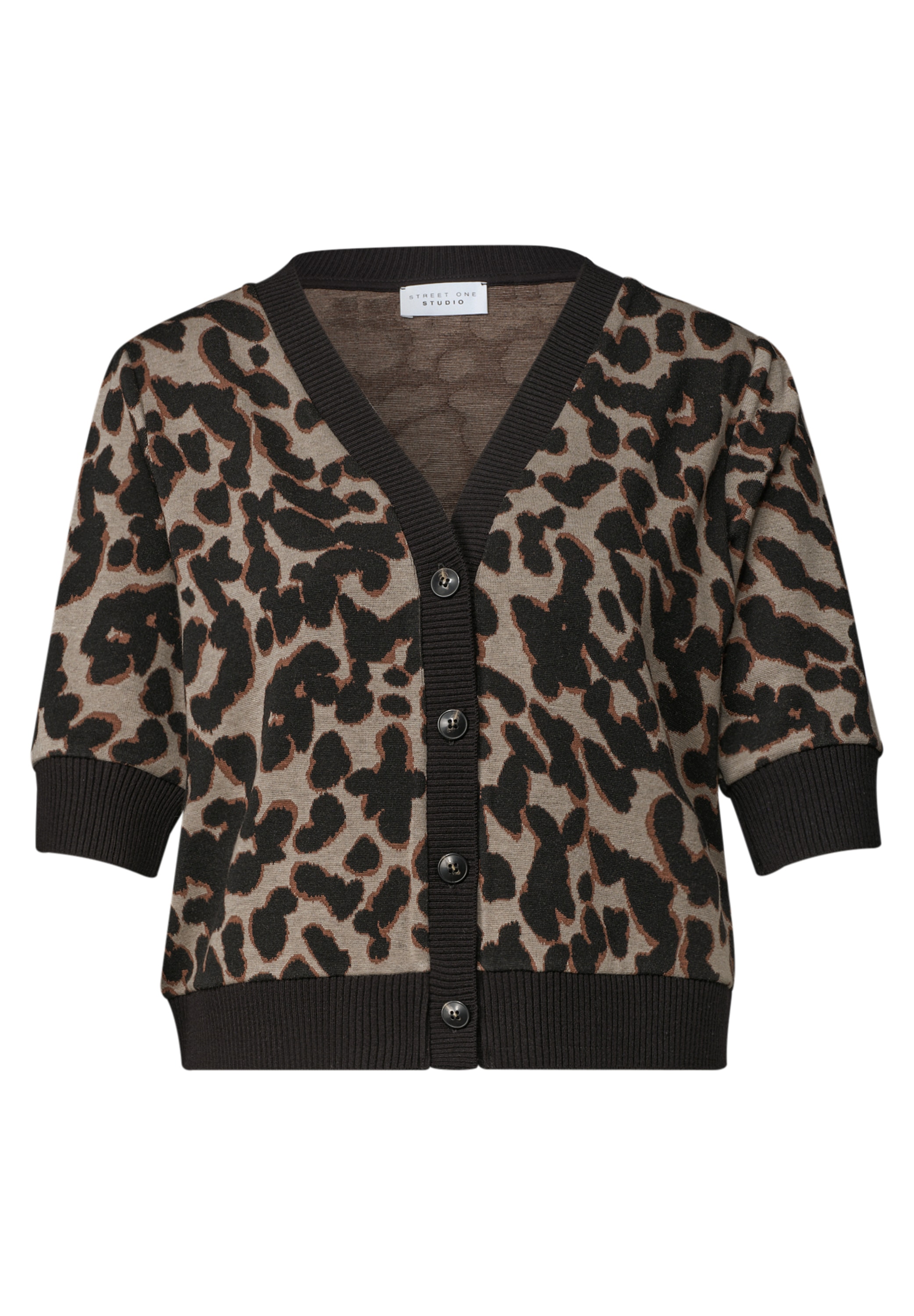 STREET ONE STUDIO Cardigan mit Leomuster