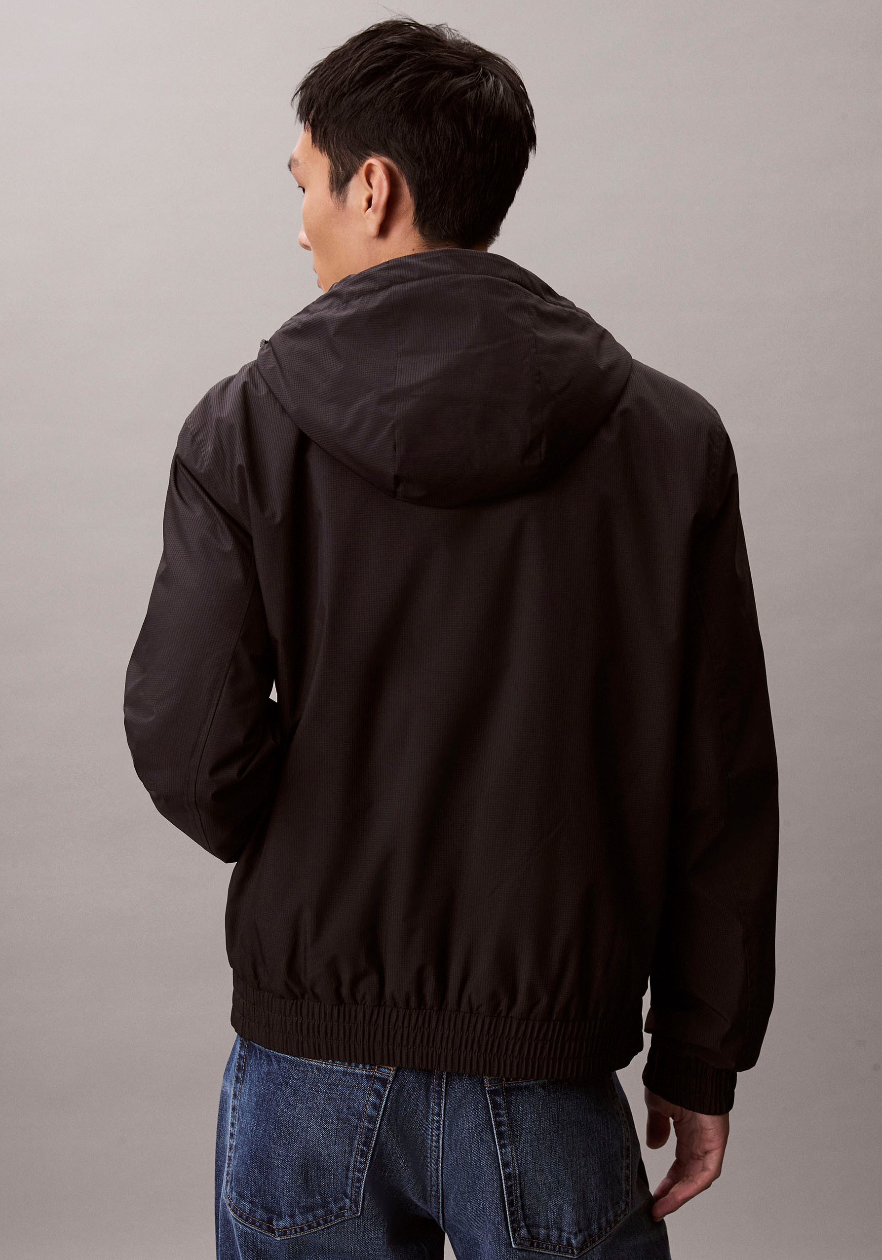 Calvin Klein Jeans Blouson mit Kapuze Regular Fit, verstellbare Kapuze
