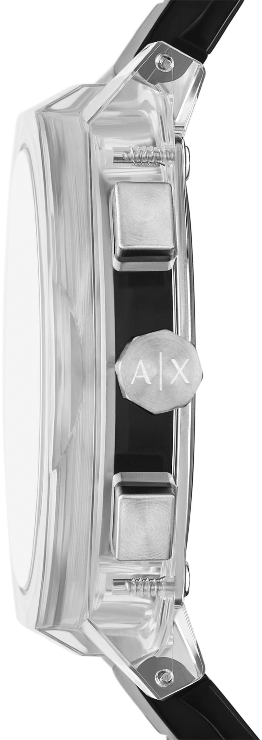 ARMANI EXCHANGE Chronograph »SYNC«, Quarzuhr, Armbanduhr, Herrenuhr, Polyurethanband, Datum, Stoppfunktion