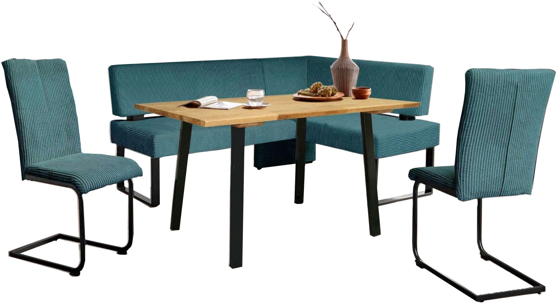 OTTO home Eckbankgruppe "Oliver" Set, 4-tlg, 4 Stk. tlg. Eckbank mit Wellen günstig online kaufen