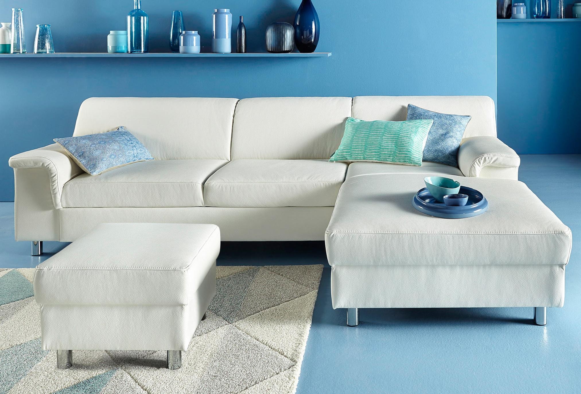 INOSIGN Ecksofa »Jamie, modern und elegant, Fußhöhe 9cm, L-Form,«, wahlweise mit Bettfunktion