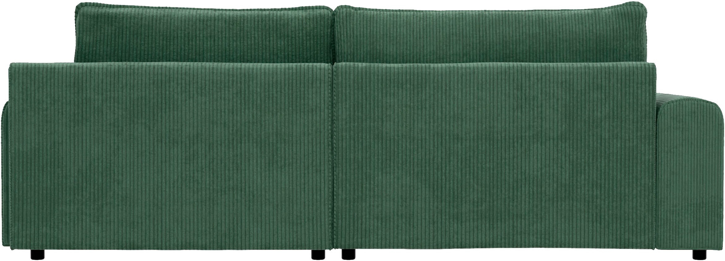 TRENDMANUFAKTUR Ecksofa »Fordon, Schlafsofa mit Bettkasten, Couch in L-Form, Breite 250 cm«, in Cordstoff HYPER, dunkelgrün, Recamiere rechts