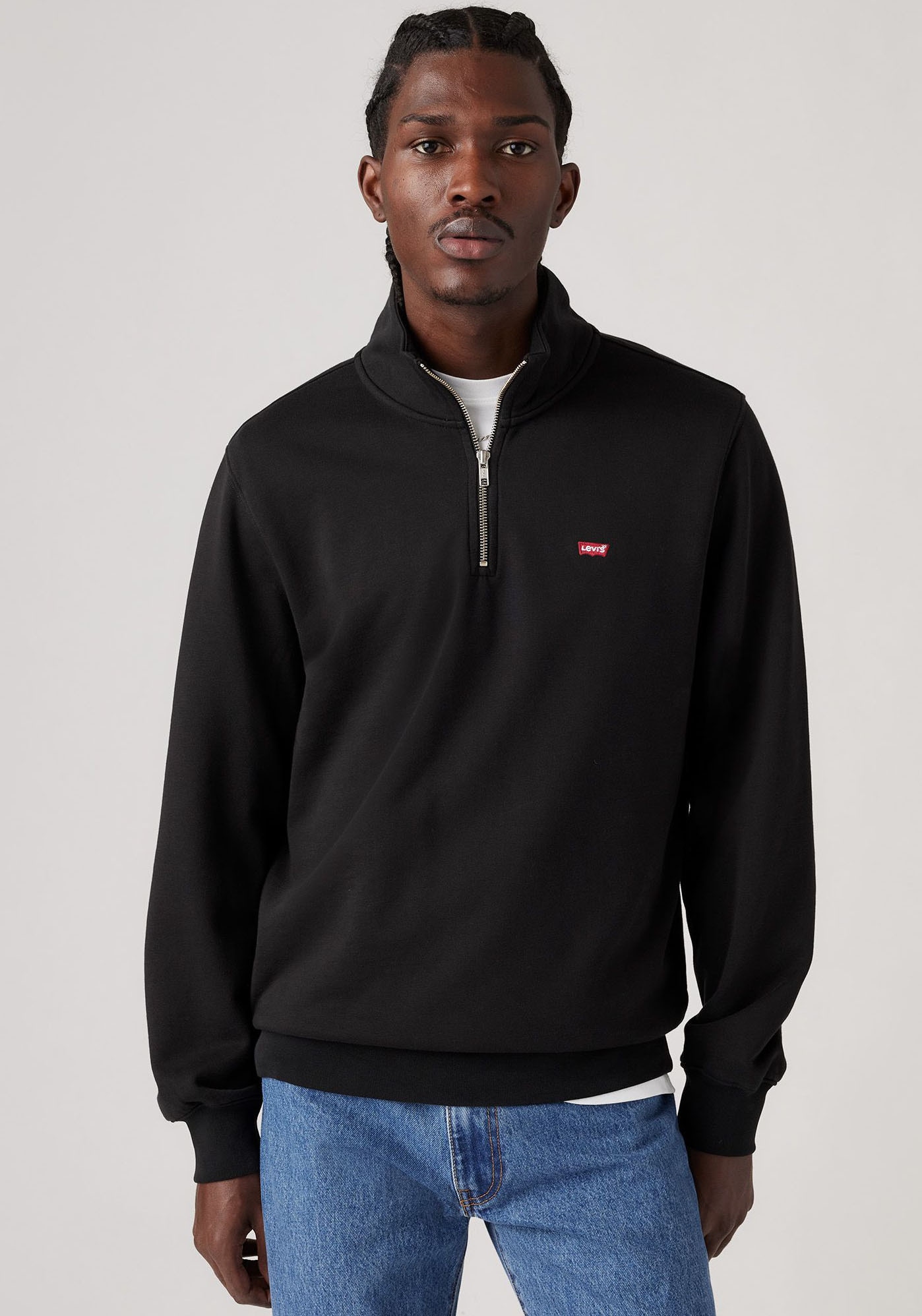 Levis "ORIGINAL HM 1/4 ZIP", mit Troyer-Kragen und Logo-Stickerei günstig online kaufen