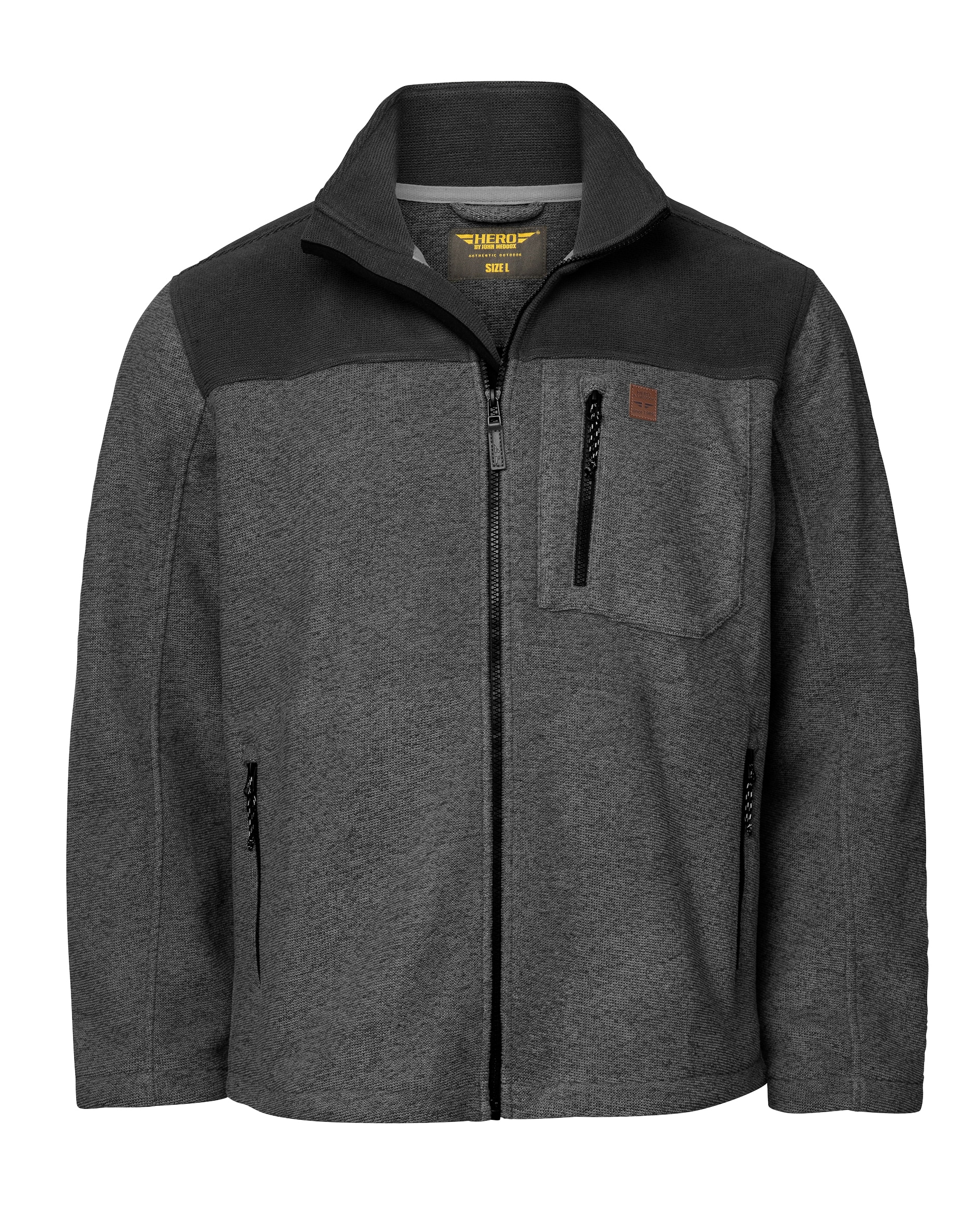 HERO by John Medoox Fleecejacke »JOEL Heavy Strick-Fleecejacke«, Sherpa fleece Straight Fit Casual Sherpa für Herren
