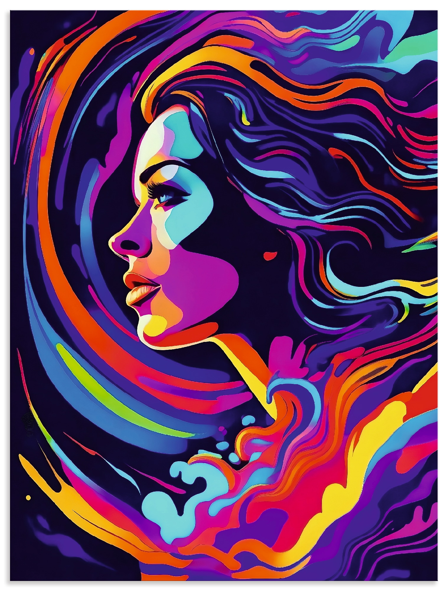 Artland Wandbild "Frau in bunten Farben" Bilder von Frauen 1 Stk. tlg. als Alubild, Leinwandbild, Poster, Wandaufkleber in verschied. Größen