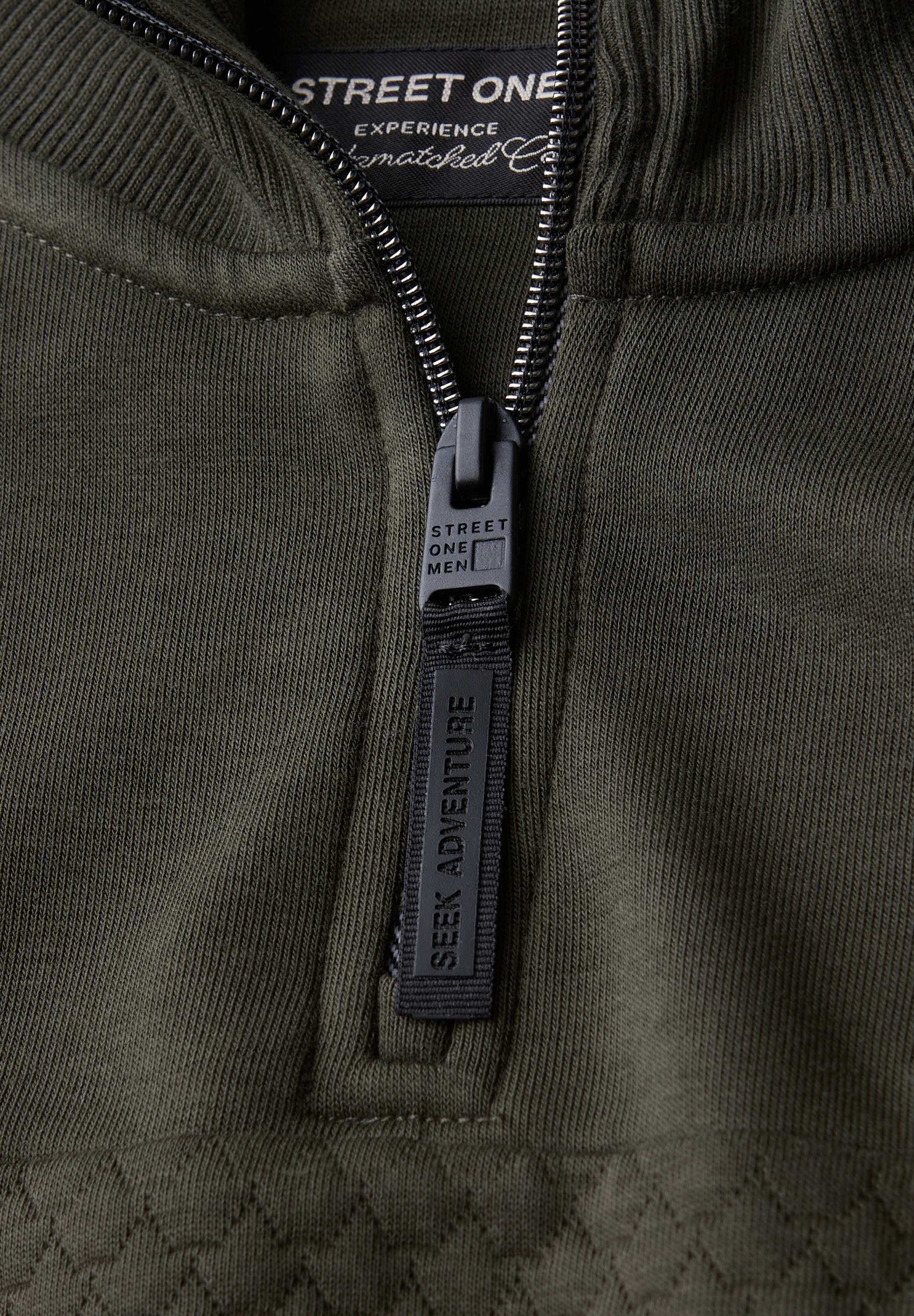 STREET ONE MEN Rollkragenpullover, mit Struktur-Muster