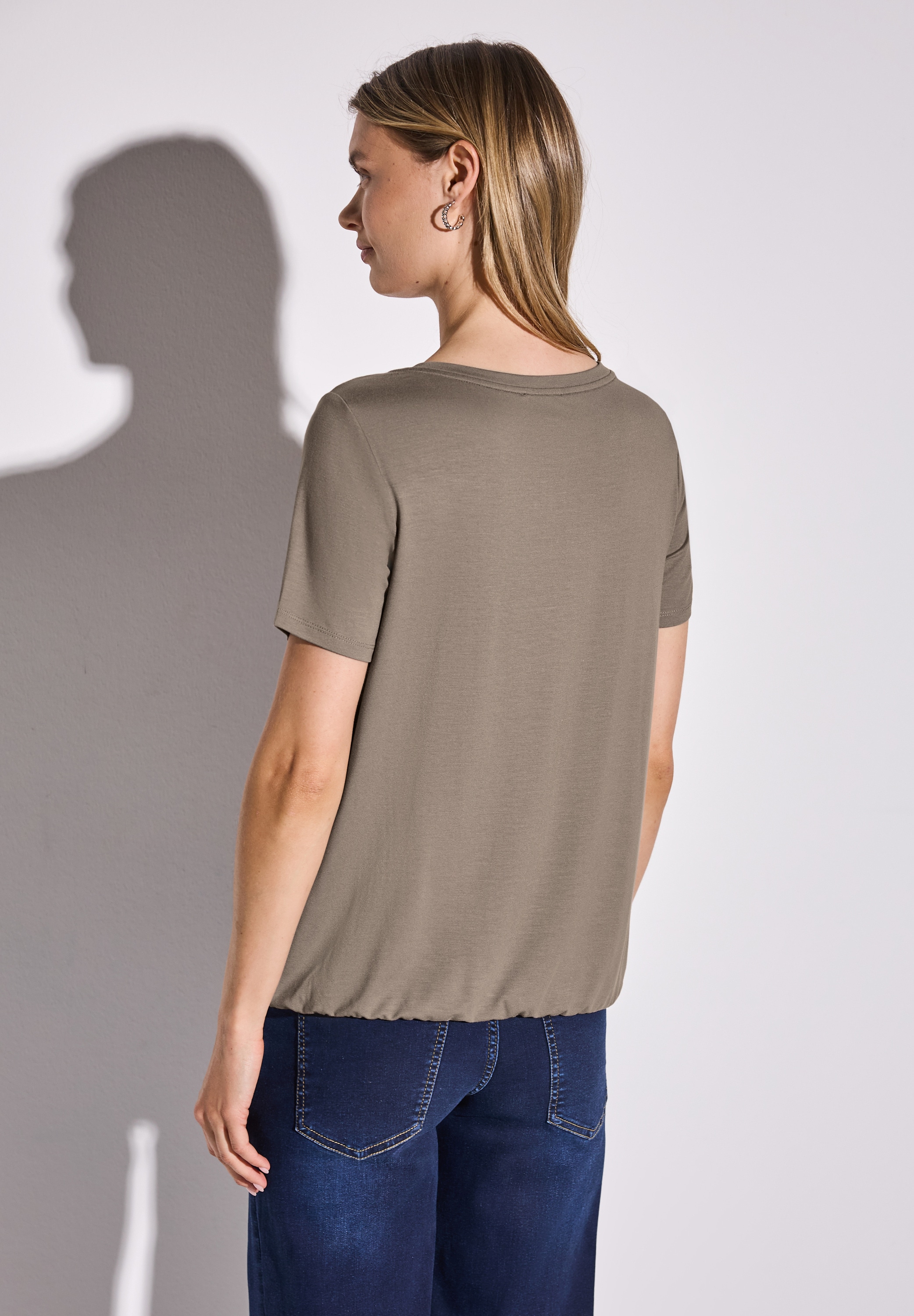 STREET ONE T-Shirt, mit Elastiksaum