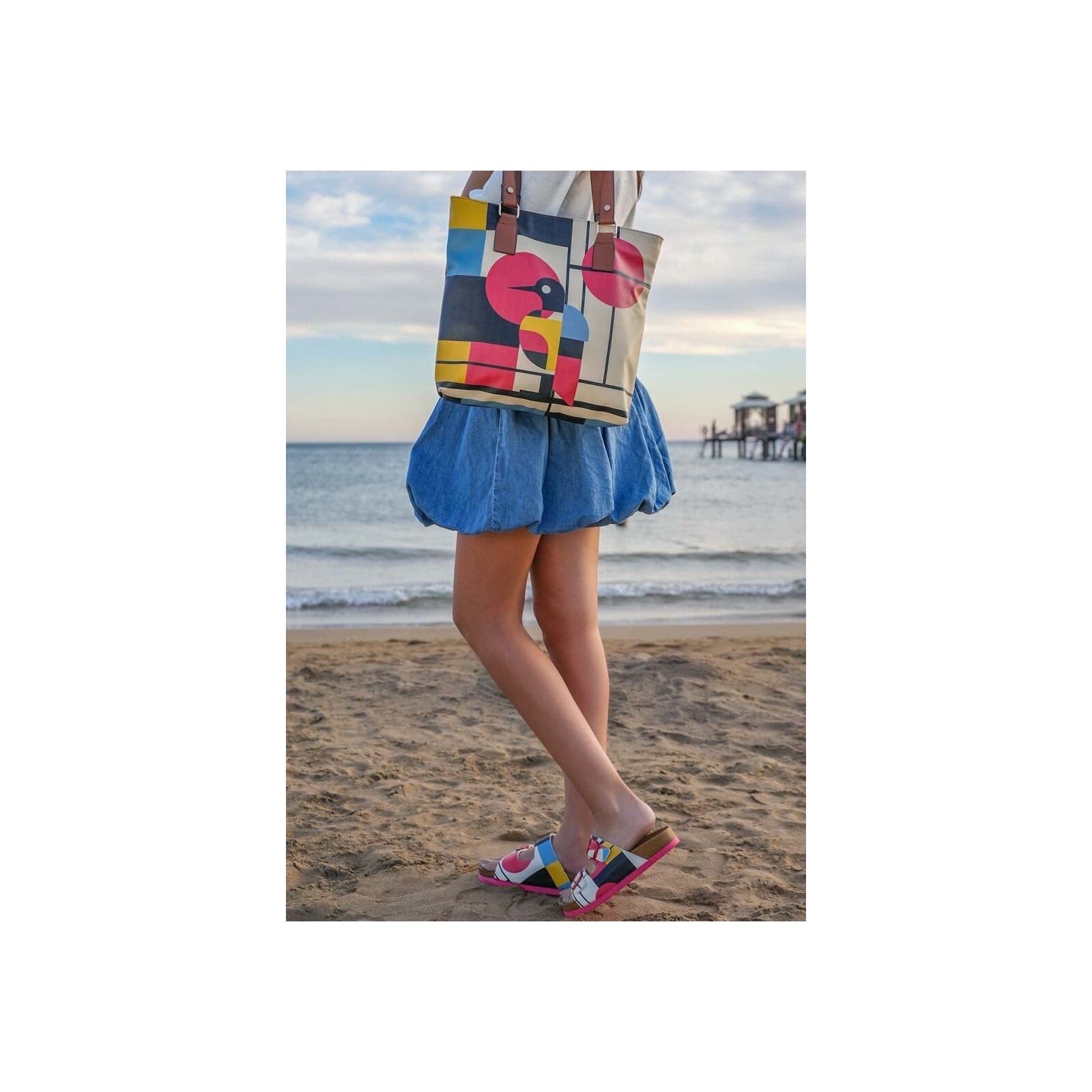 DOGO Umhängetasche »Multi Pocket Bag Bauhaus Birdie Damen Handtaschen (Fashion) /«, Vegan