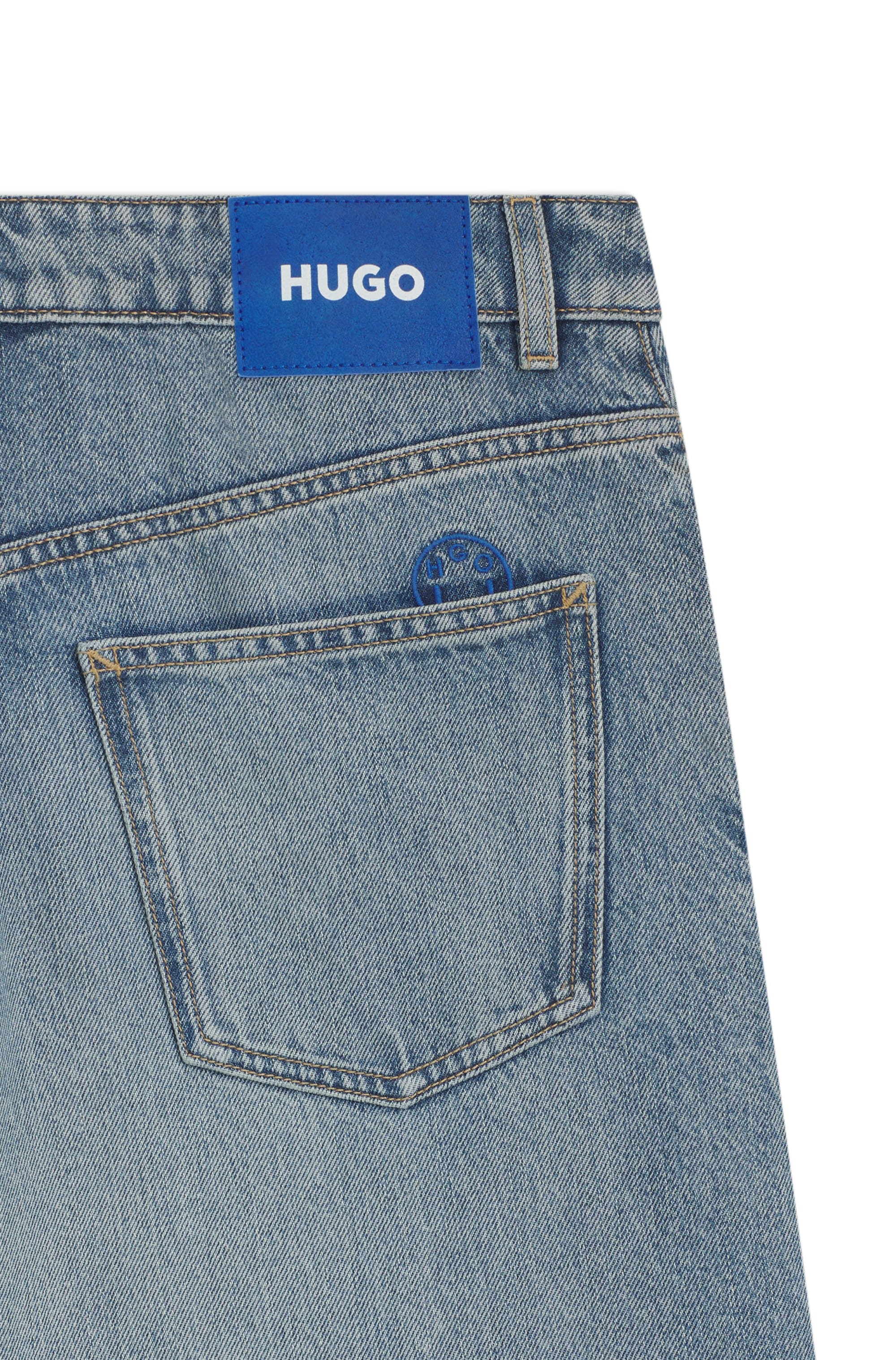 HUGO Blue Weite Jeans »Gobana«, mit Kordelzug zum Binden