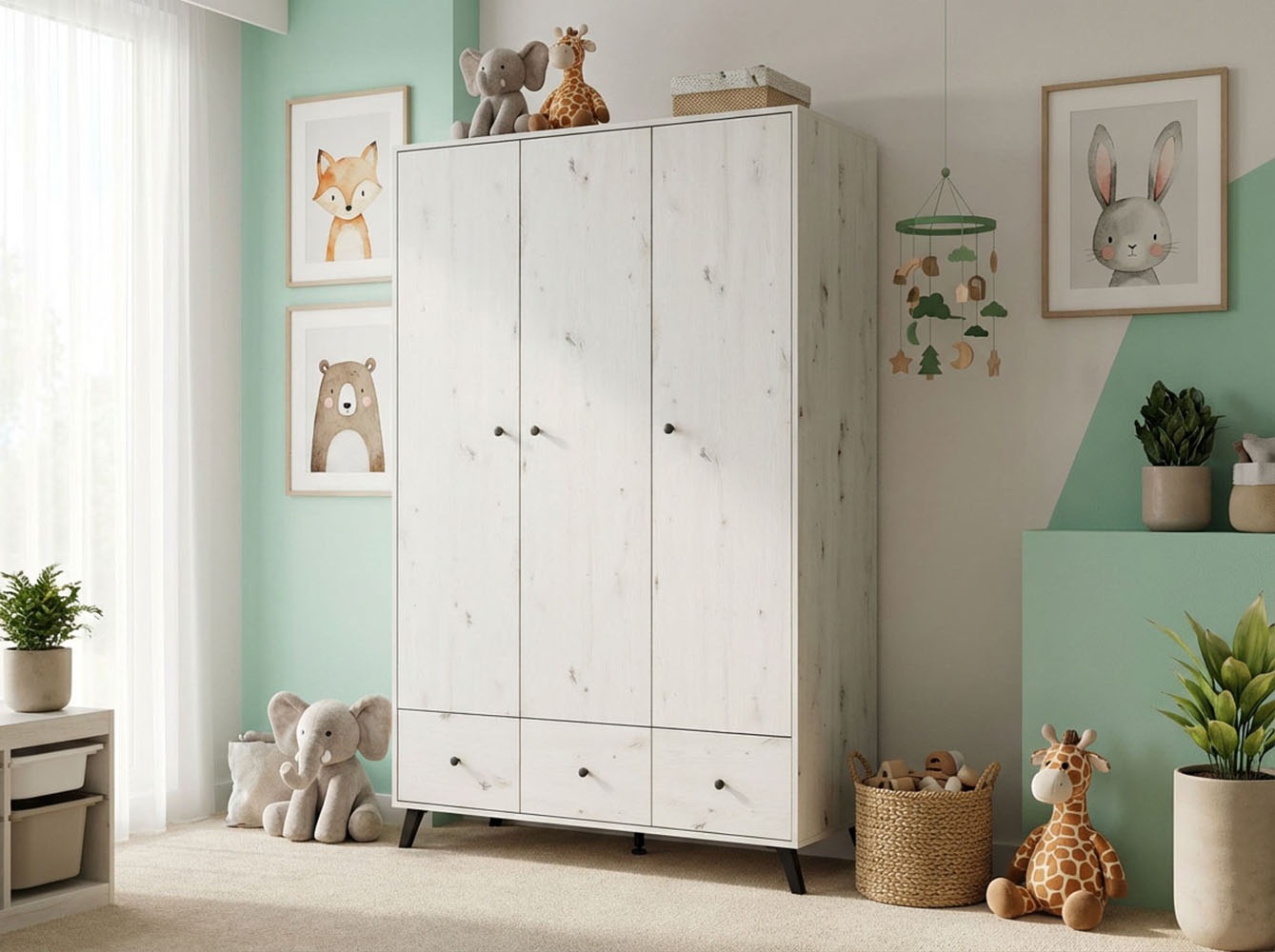 arthur berndt Kleiderschrank "Kinderkleiderschrank "Lavea" 3-türig" günstig online kaufen