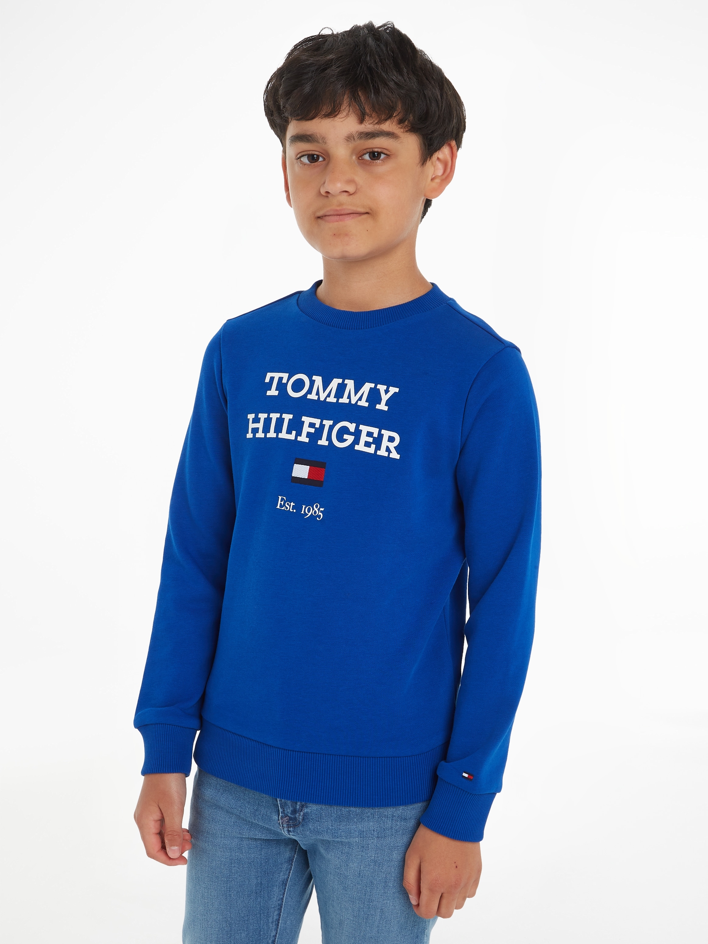 Tommy Hilfiger Sweatshirt SWEATSHIRT«, mit »TH kaufen LOGO online Logo BAUR | großem