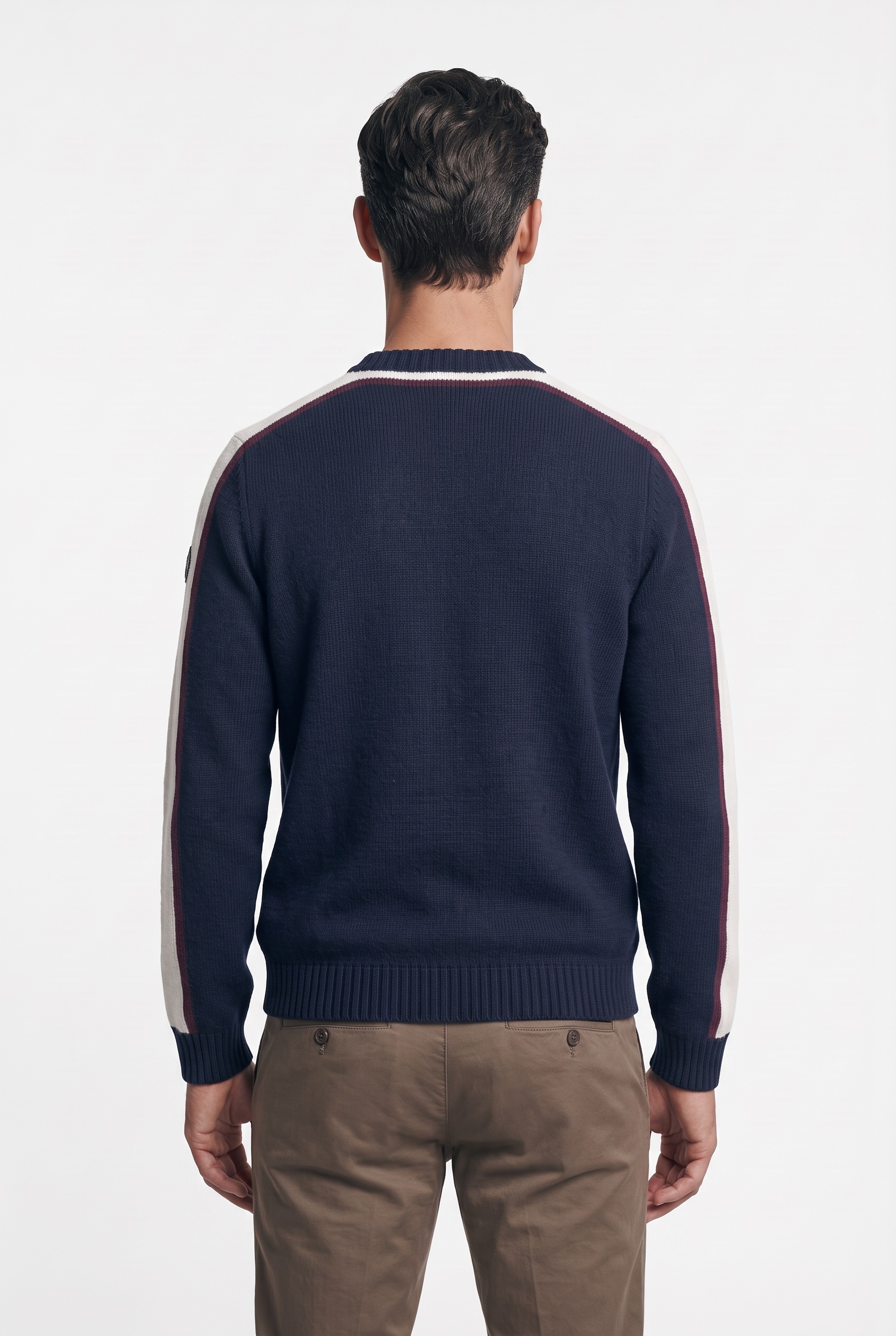Colmar Strickpullover weiche Wollmischung, Regular Fit, Kontraststreifen