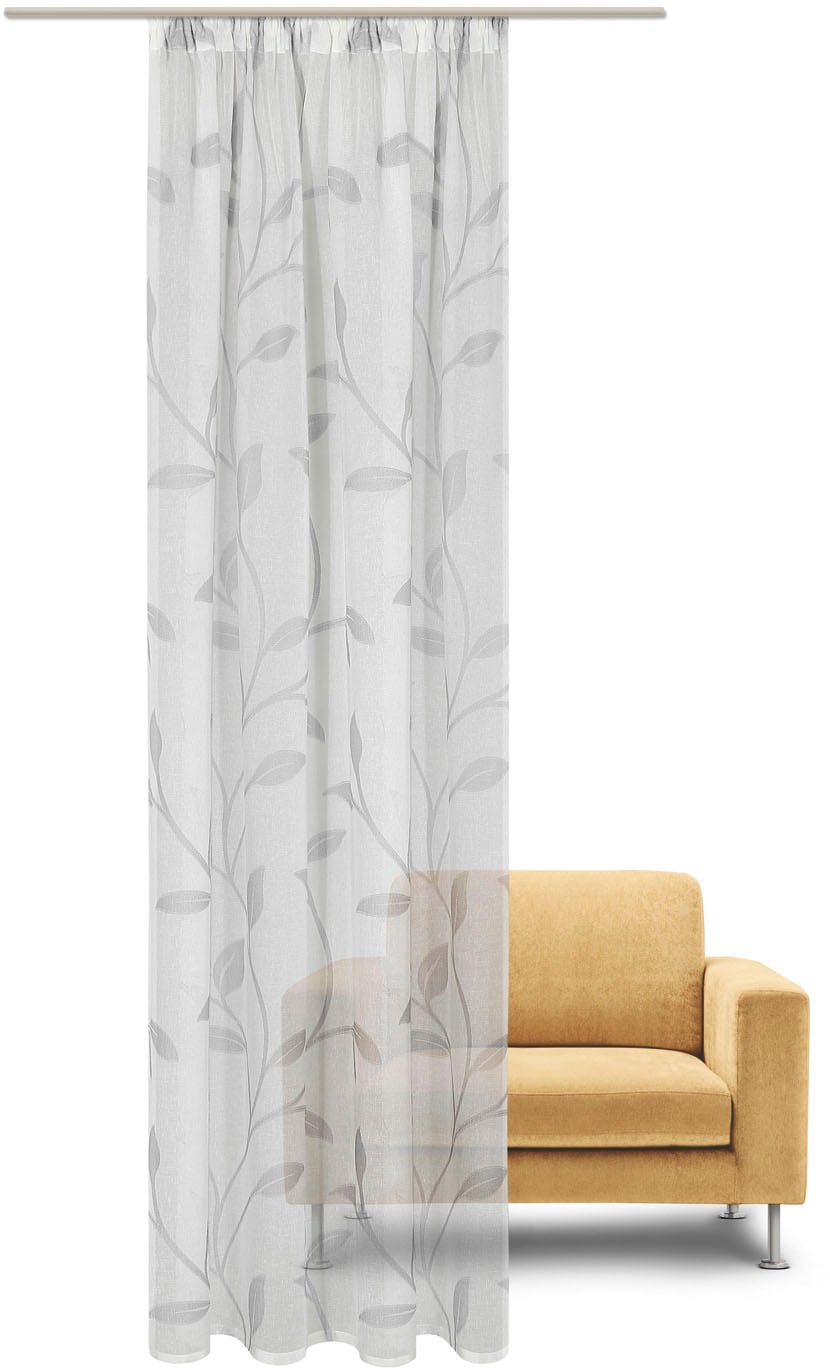 Gerster Gardine "Orsina" Kräuselband 1 Stk. tlg. Fertigschal - nature line günstig online kaufen