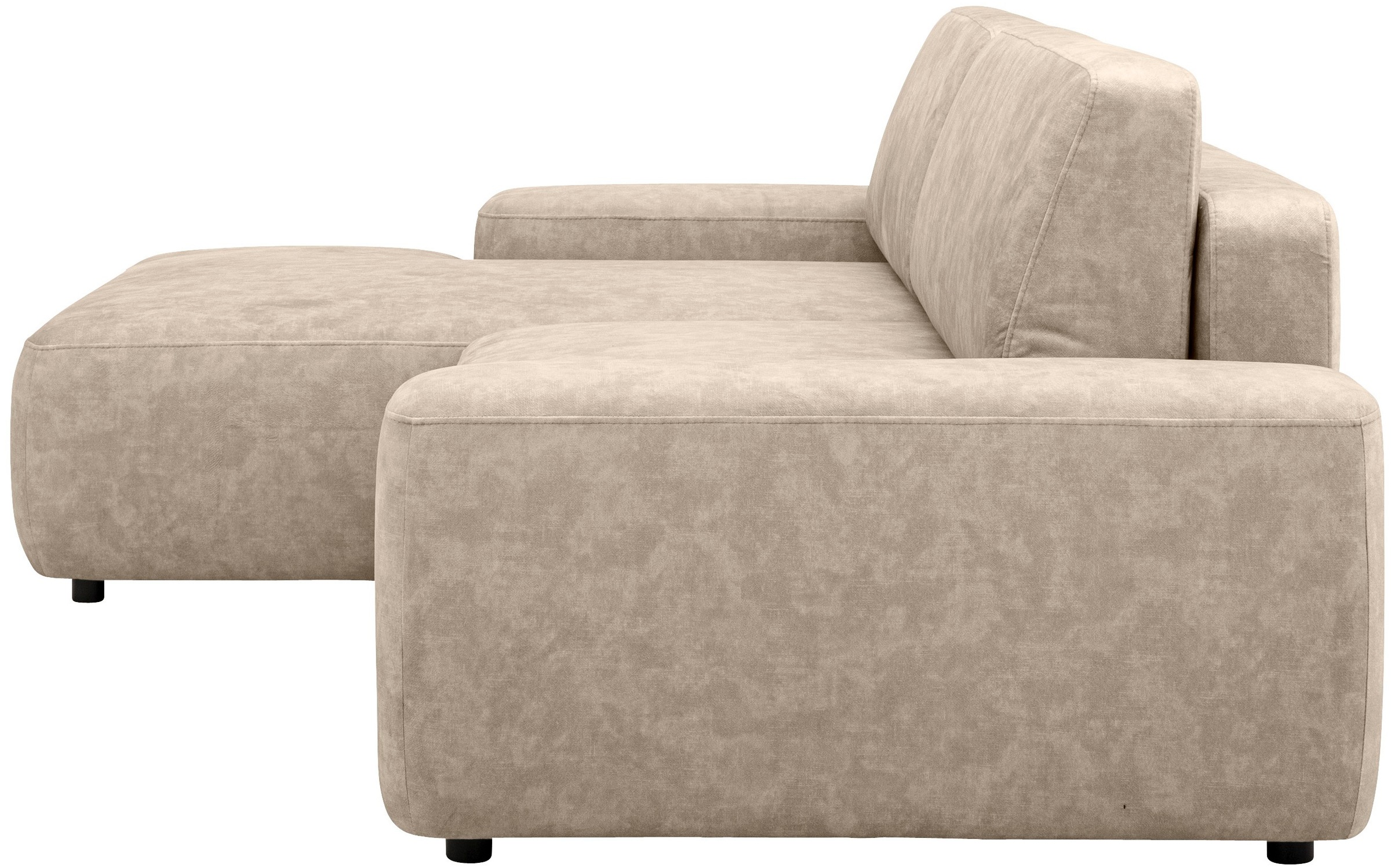 INOSIGN Ecksofa »TORGE (264cm), Schlafsofa in Cord, Samtvelours o Struktur fein, L-Form«, Schlaffunktion, Bettkasten, Liegefläche: 125/210 cm