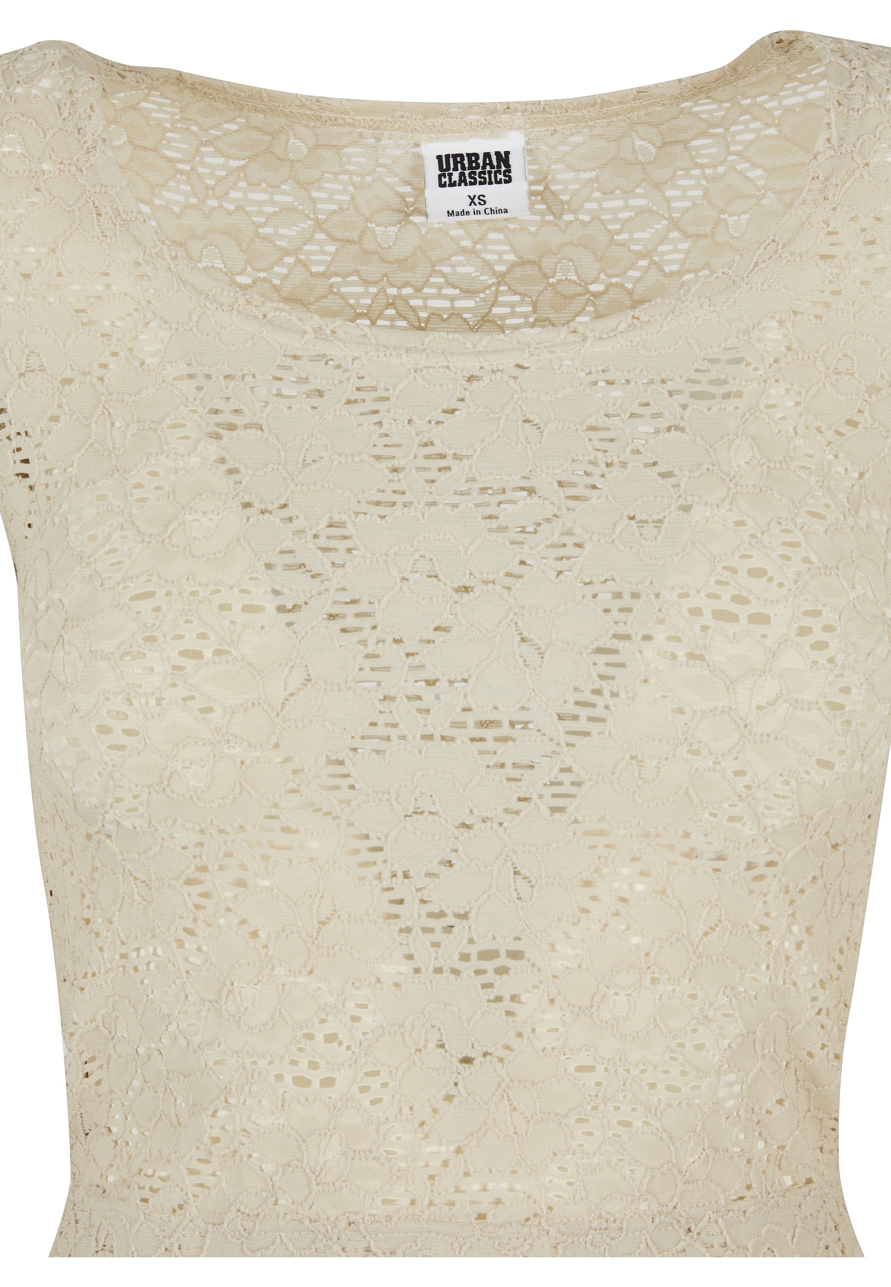 URBAN CLASSICS Longsleeve »Urban Classics Damen Ladies Cropped Lace Longsleeve« 1 Stk.
