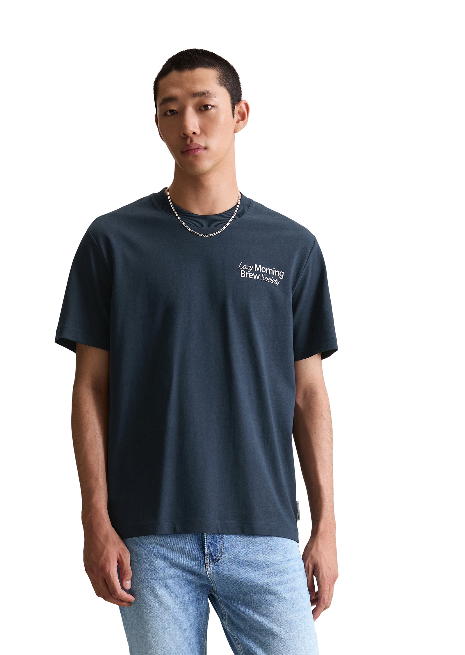 Marc OPolo DENIM T-Shirt "mit anregendem Rückenprint" günstig online kaufen