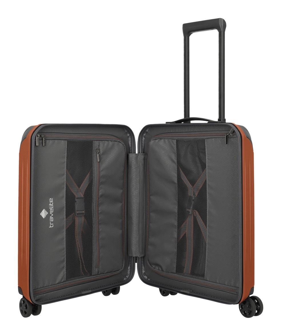 travelite Hartschalen-Trolley »DYNAMIIC, verschiedene Größen und Farben«, 4 Rollen, Hartschalen-Koffer auch in XL ABS Volumenerweiterung bei S+/M/L