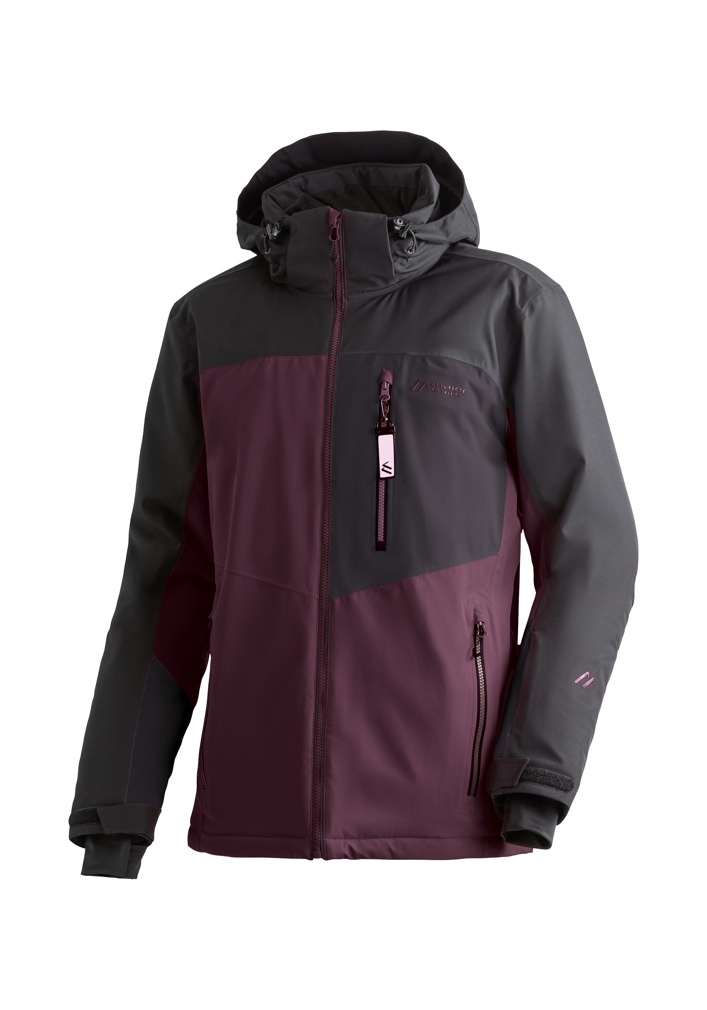Maier Sports Skijacke "Oravice" Herren Winterjacke mit RV-Taschen und Kapuze, wasserdicht