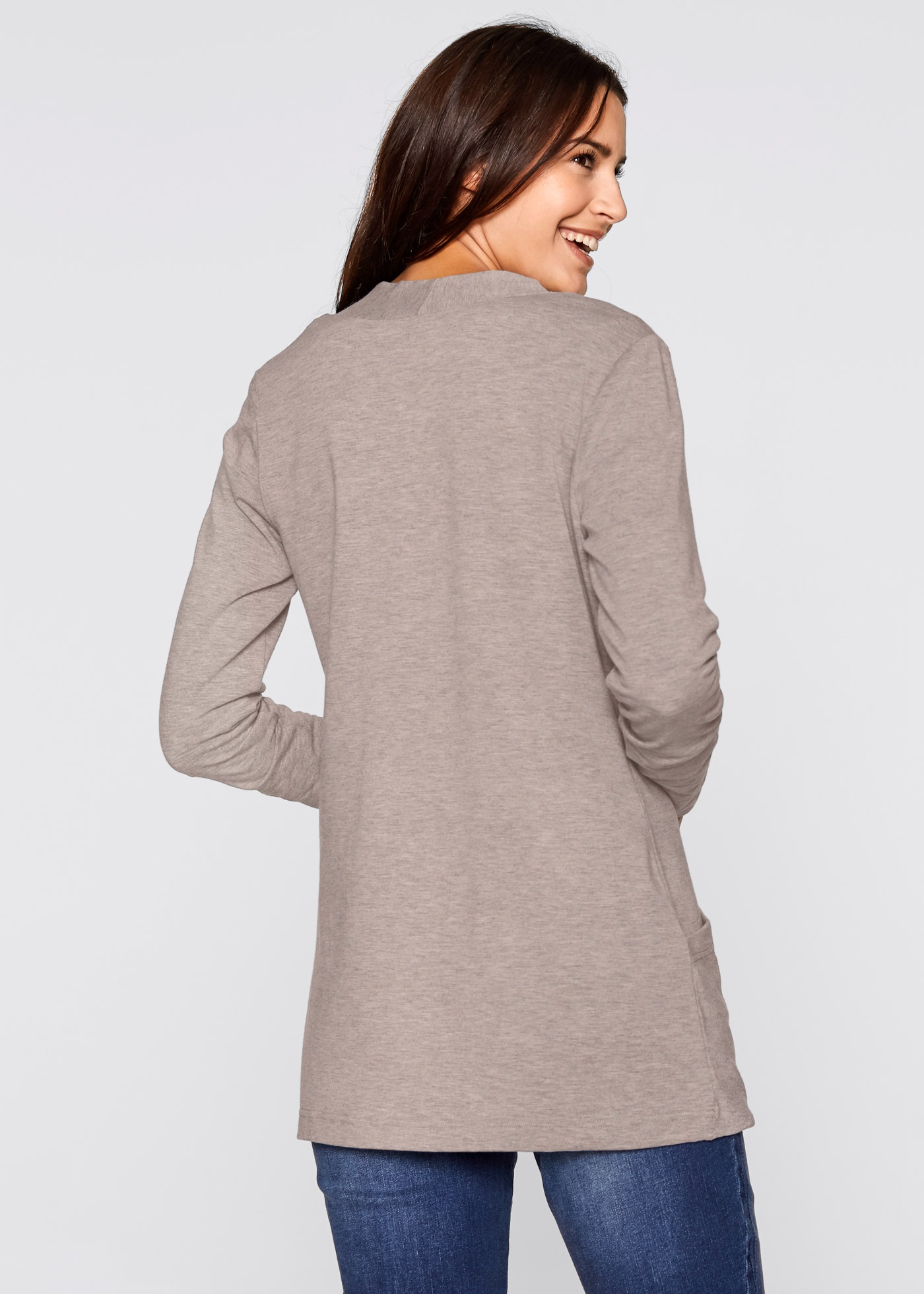 bonprix Shirtjacke figurumspielende Passform, Langarm, für Freizeit, aus Vi günstig online kaufen