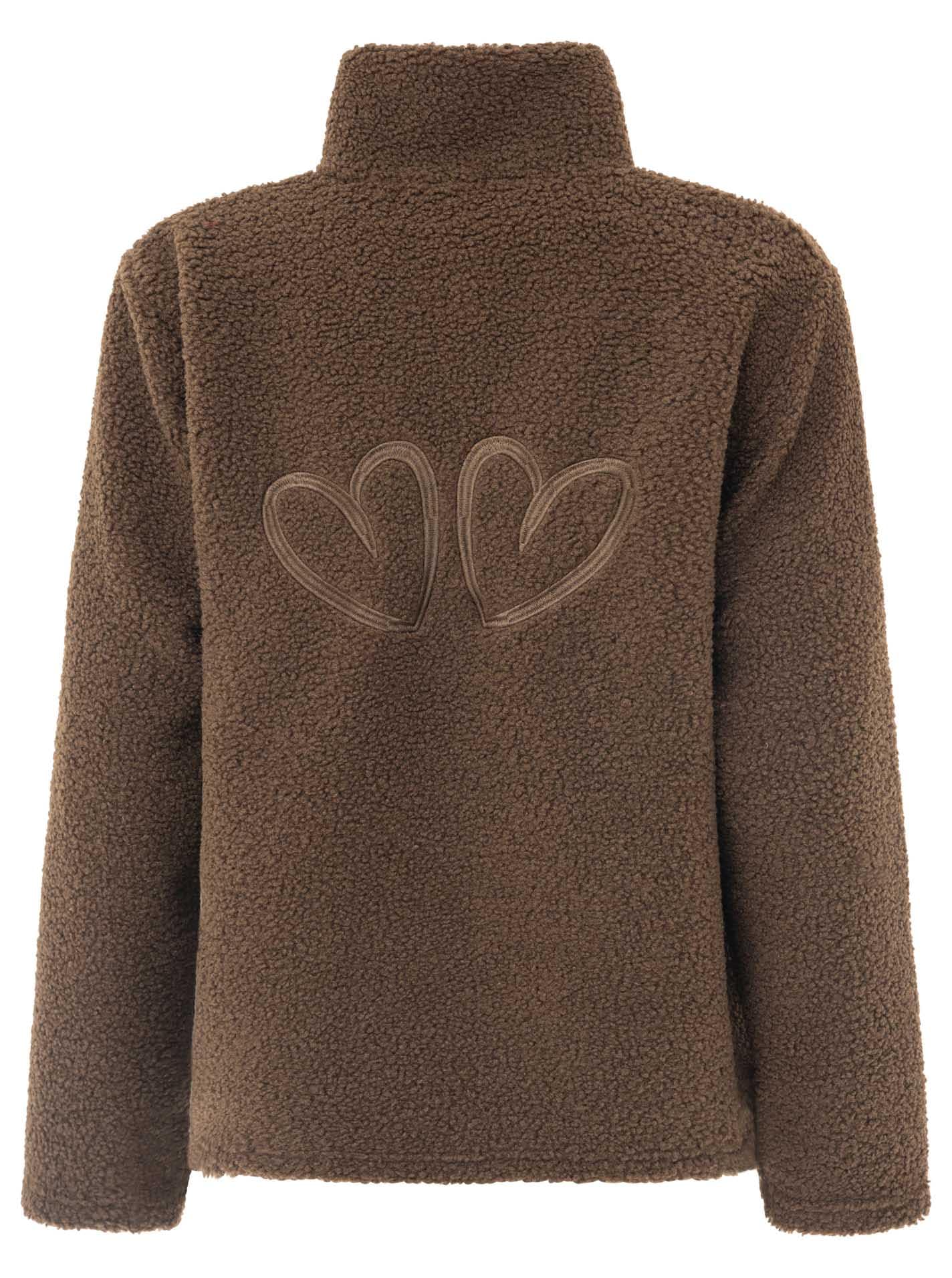 Zwillingsherz Sweatjacke »"Zip Jacke Stick"« Stehkragen, aufgesetzte Taschen, Herzen hinten und vorne