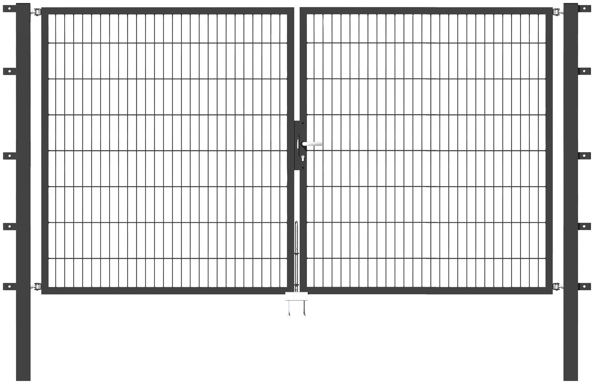 Alberts Zaundoppeltür, 300 cm Breite (150cm + 150cm), in versch. Höhen