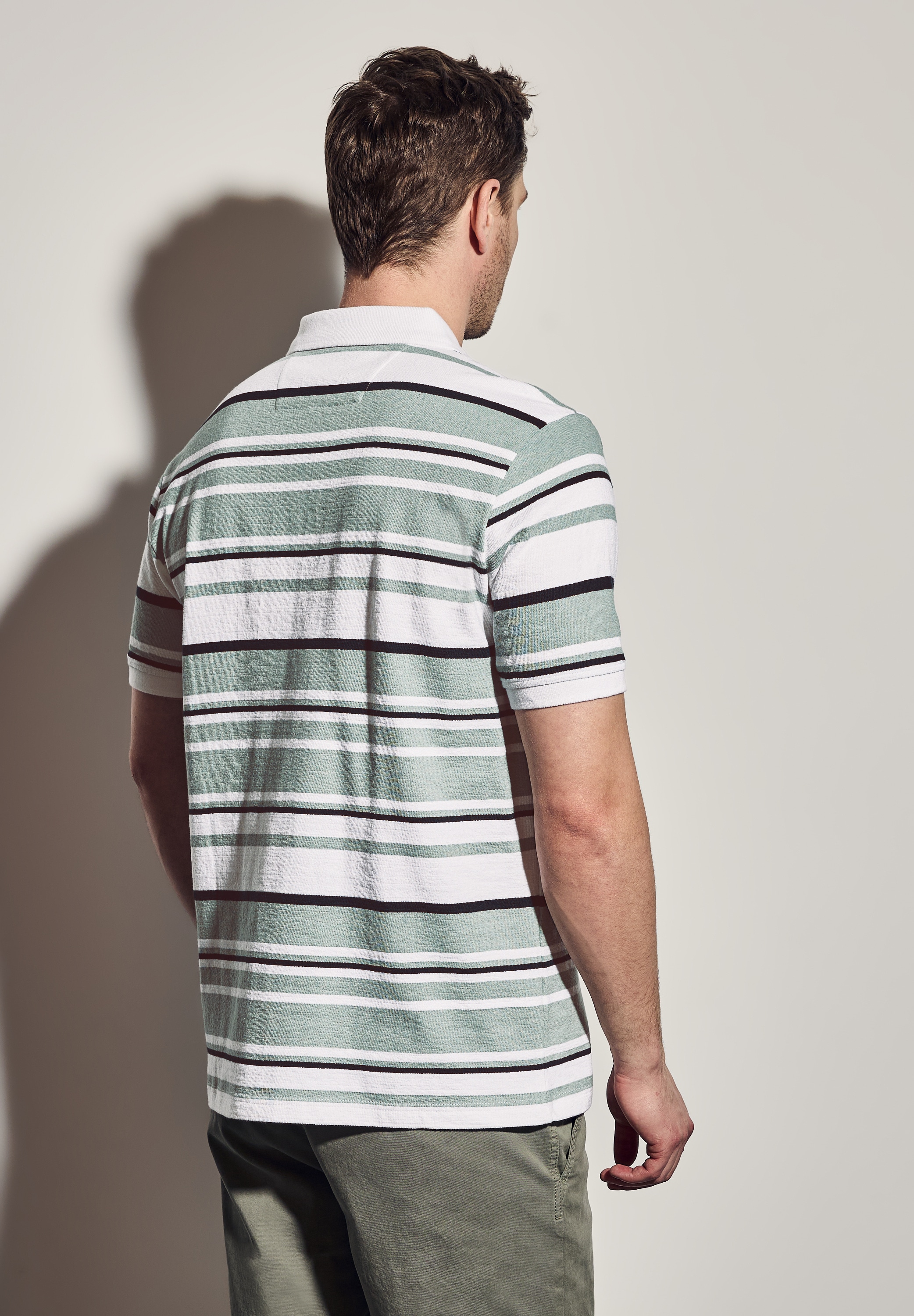 STREET ONE MEN Poloshirt, aus reiner Baumwolle