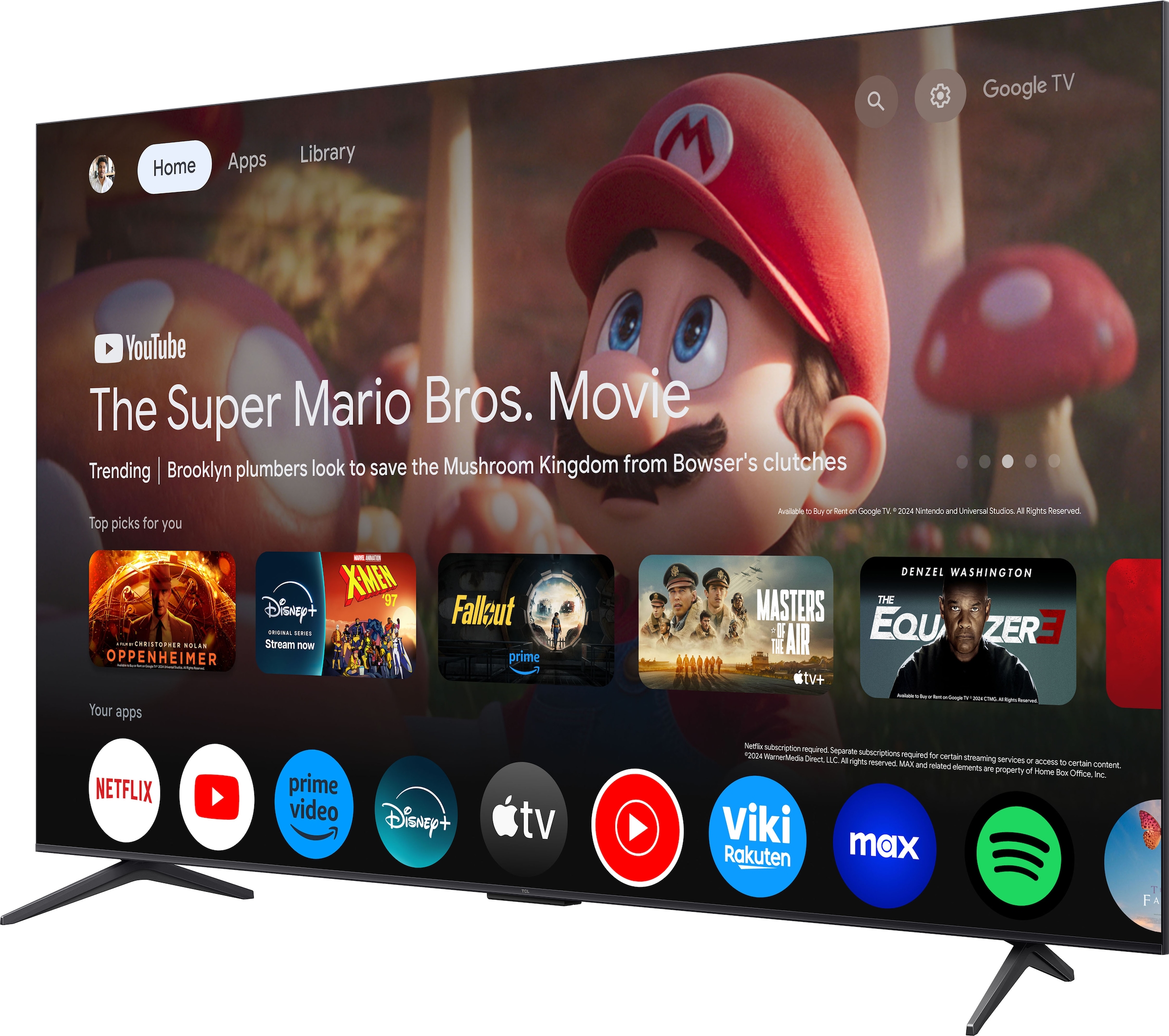 TCL Mini-LED-Fernseher "85Q6CX1", Energieeffizienz: D (A-G), schwarz, 85 ″, Fernseher, 4K Multi-HDR Dolby Vision, 144Hz, ONKYO Dolby Atmos, Apple Airplay 2 3