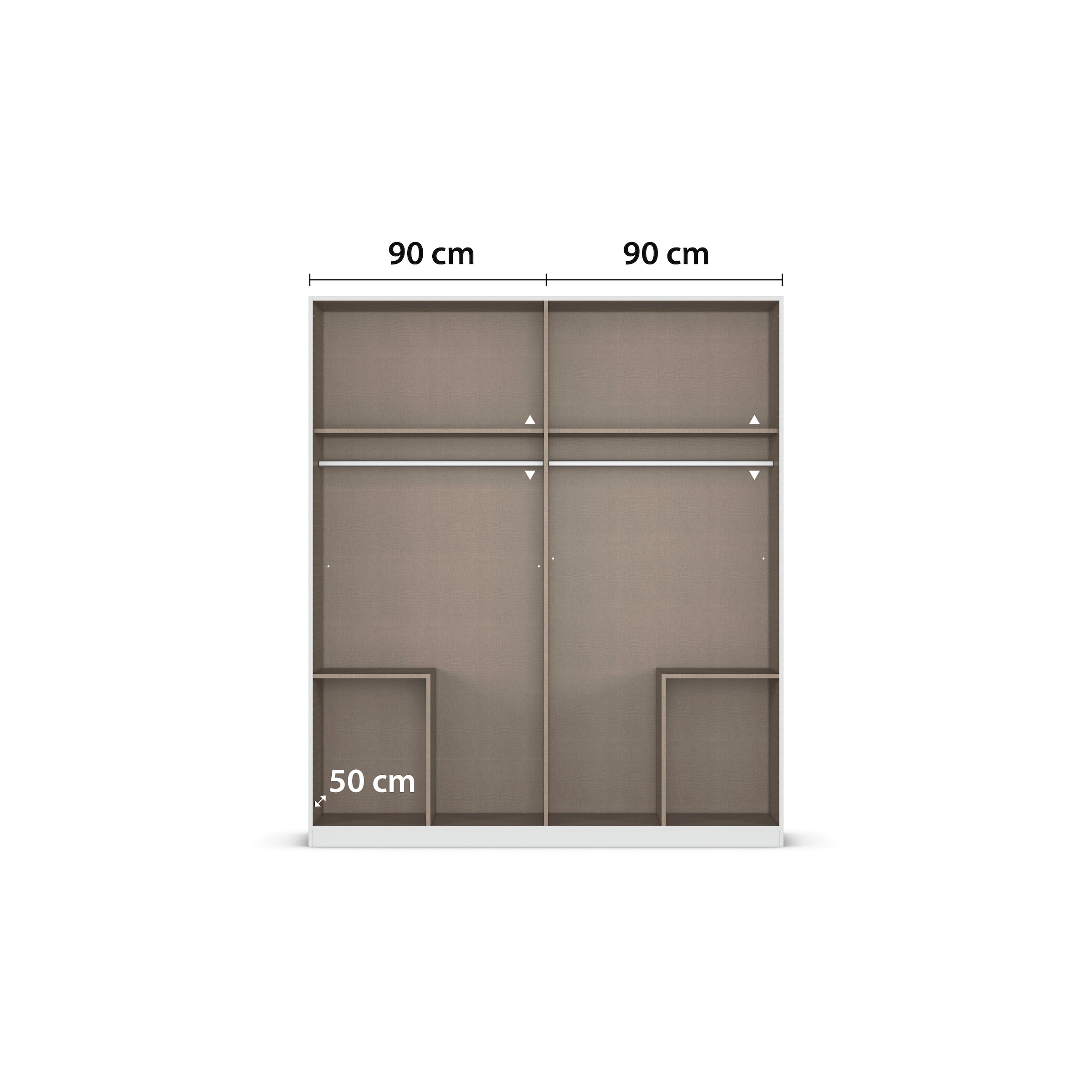 OTTO home Kleiderschrank »Mehrzweckschrank Schrank Schlafzimmer Garderobe Mietswohnung XEELINA« Mehr Flexibilität durch variable Schubladenanordnung MADE IN GERMANY