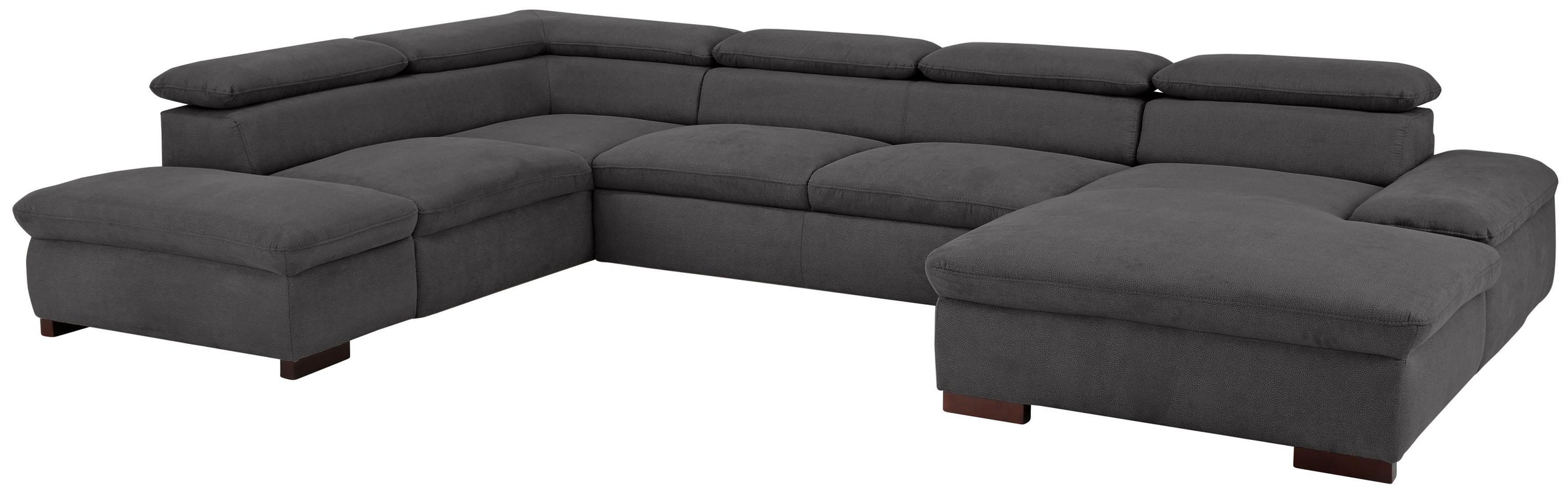 Home affaire Wohnlandschaft "Alberto U-Form" mit Kopfteilverstellung, wahlw günstig online kaufen